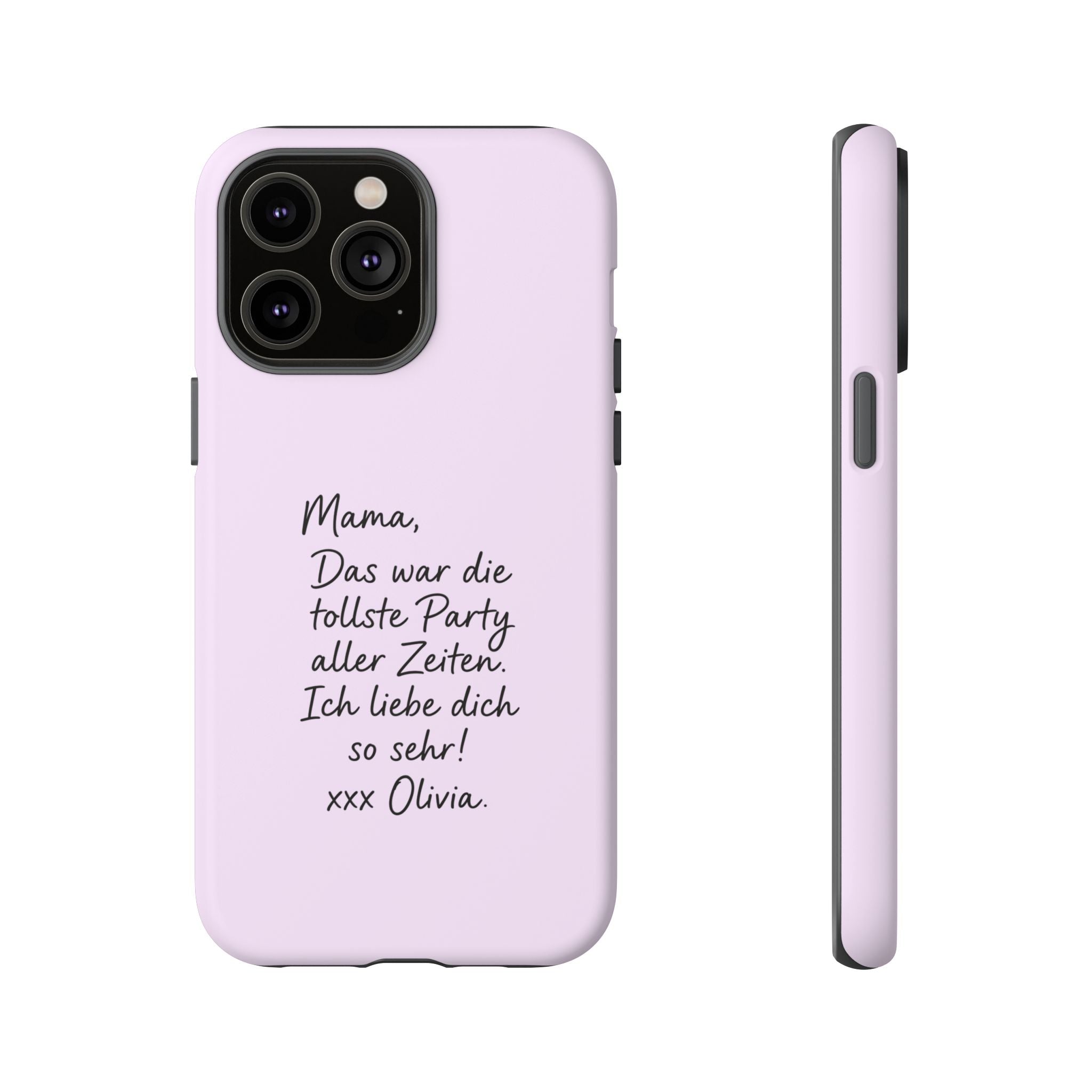 LAVENDEL mit handgeschriebener Notiz – Personalisierte Handyhülle mit Dual-Layer-Schutz