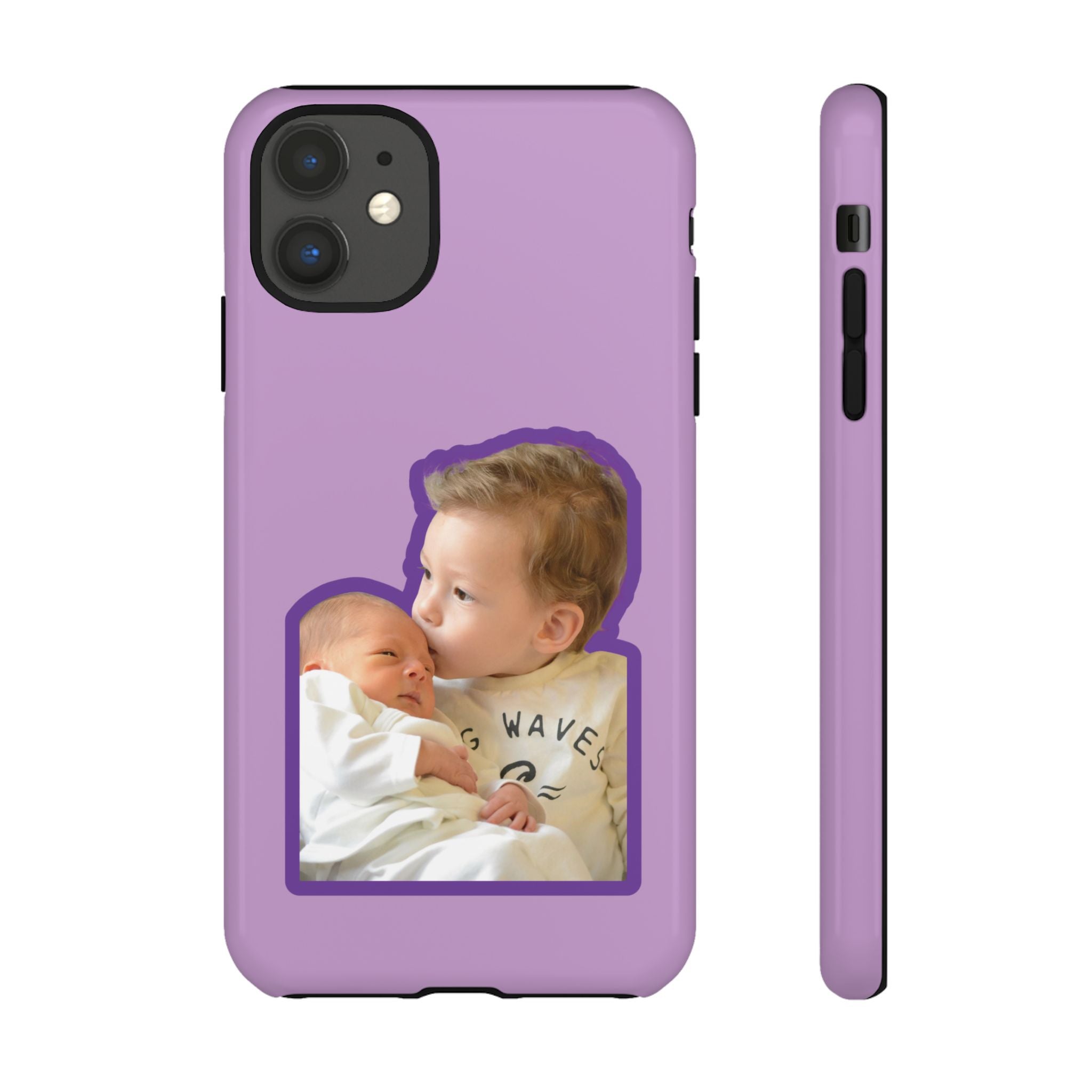 PURPLE CARTOON – Personalisierte Foto Handyhülle mit Dual-Layer-Schutz