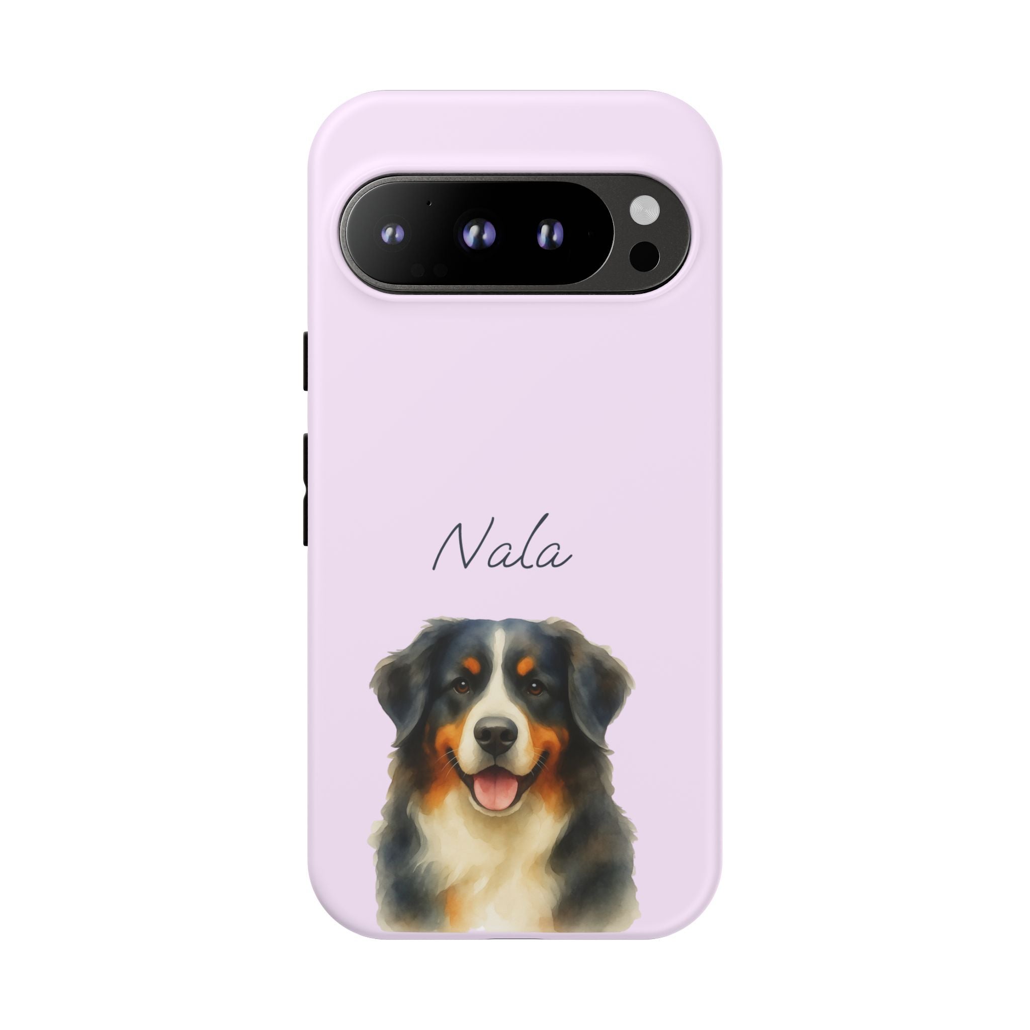 Pet Aquarell Lavendel – Personalisierte Handyhülle mit Dual-Layer-Schutz