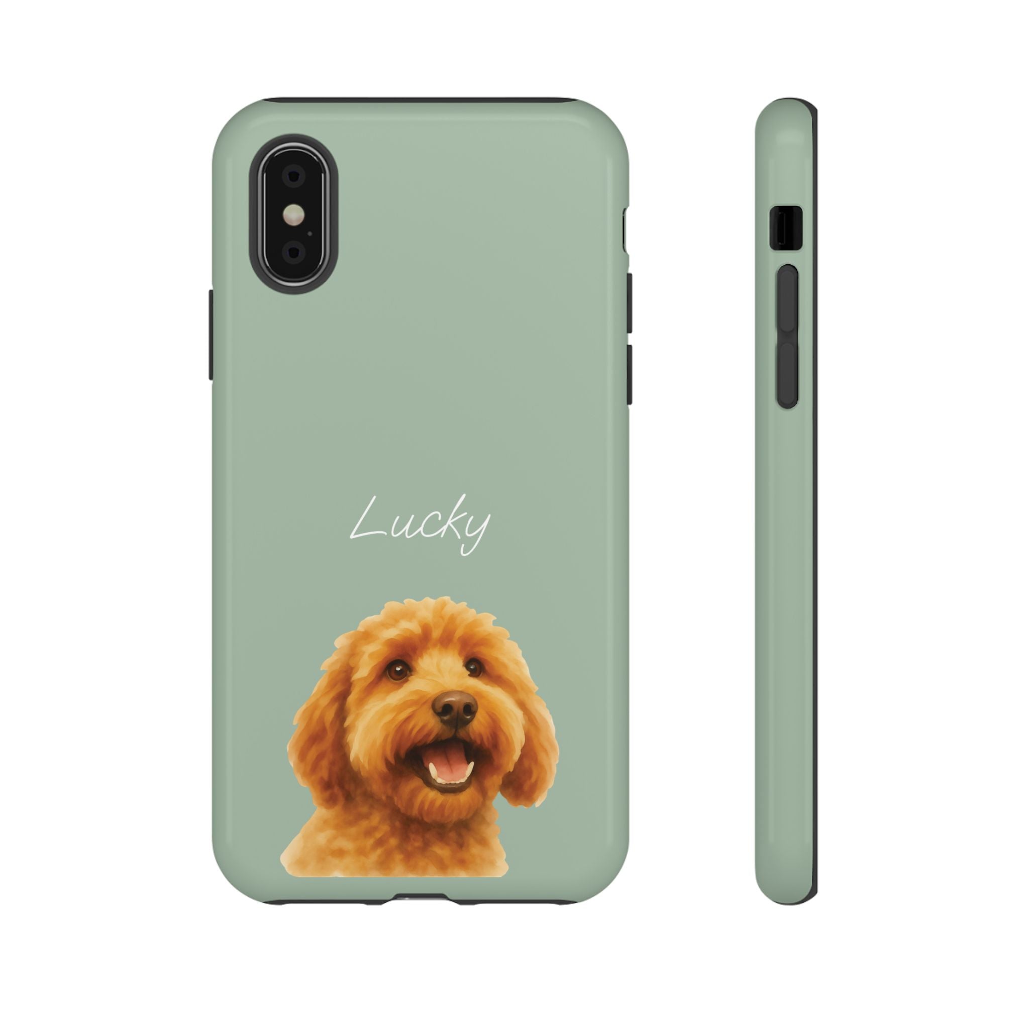 PET AQUARELL SALBEI – Personalisierte Handyhülle mit Dual-Layer-Schutz
