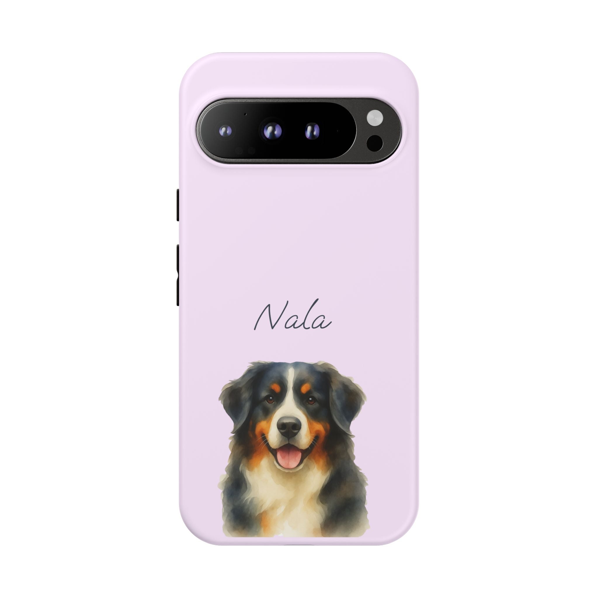 Pet Aquarell Lavendel – Personalisierte Handyhülle mit Dual-Layer-Schutz