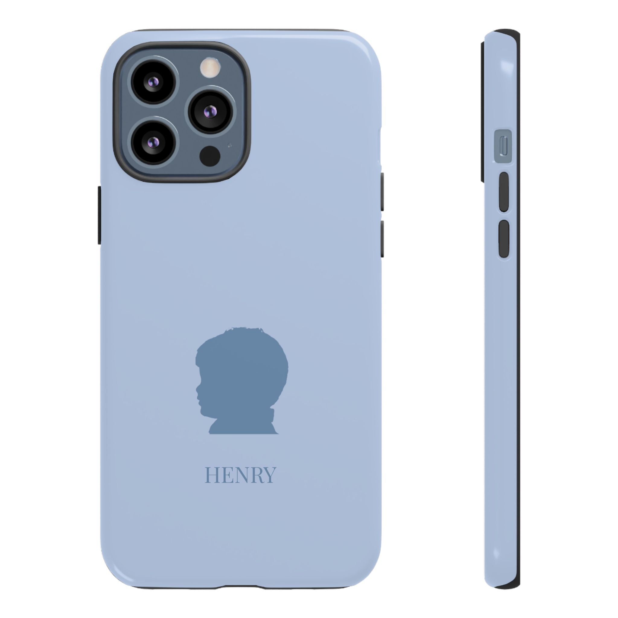 SILHOUETTE BLUE – Personalisierte Handyhülle mit Dual-Layer-Schutz