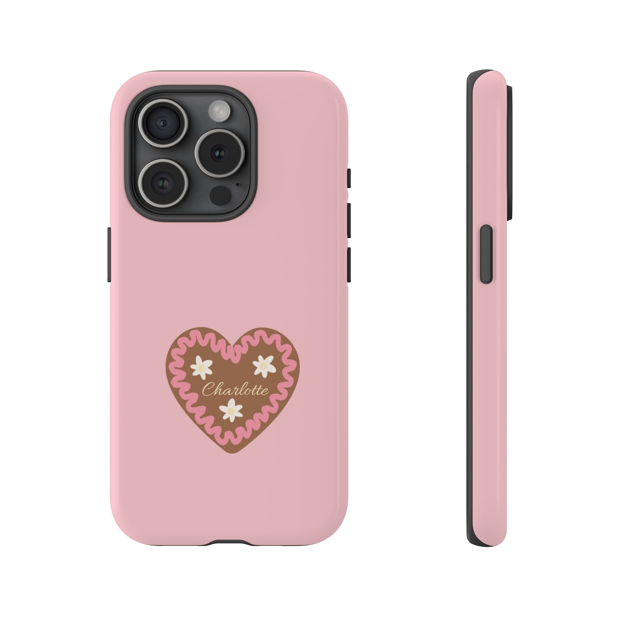 WIESNHERZ ROSE – Personalisierte Handyhülle mit Dual-Layer-Schutz