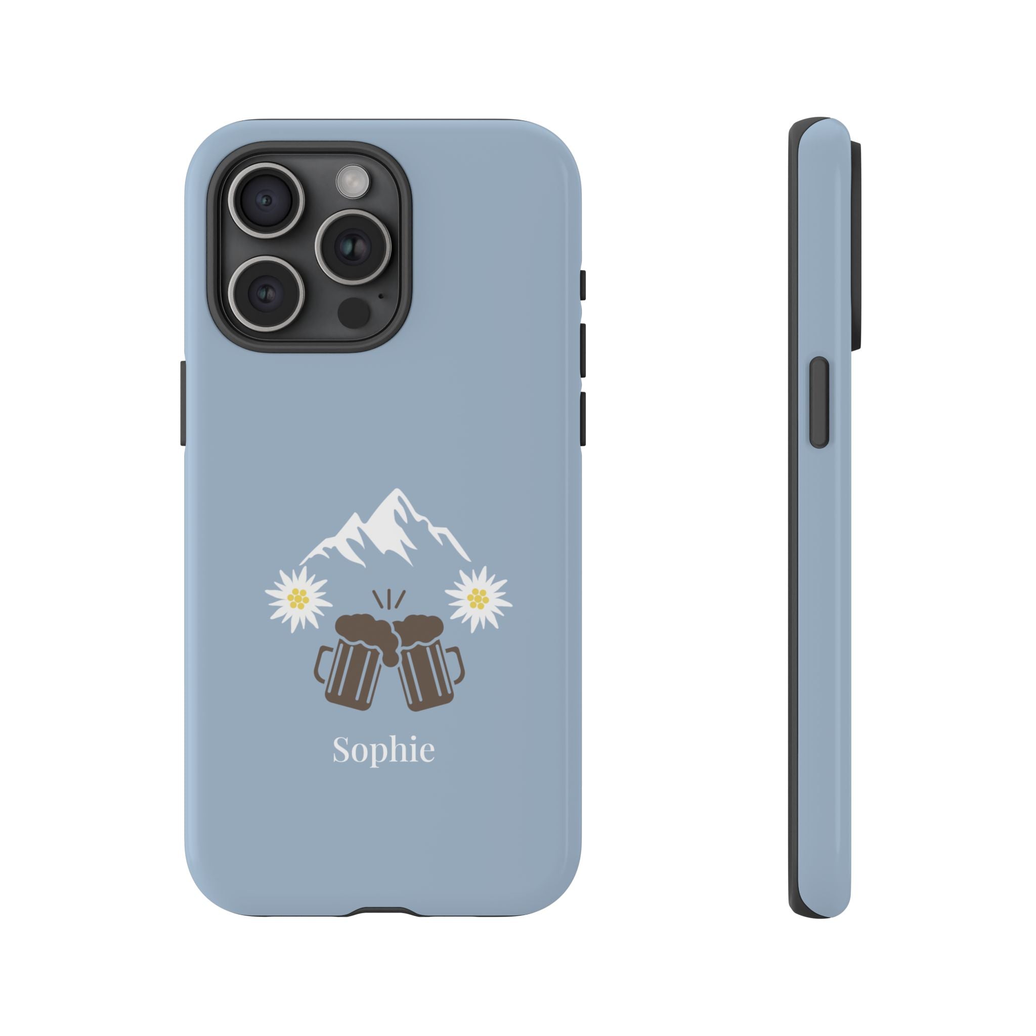 O'ZAPFT PASTELLBLAU – Personalisierte Handyhülle mit Dual-Layer-Schutz