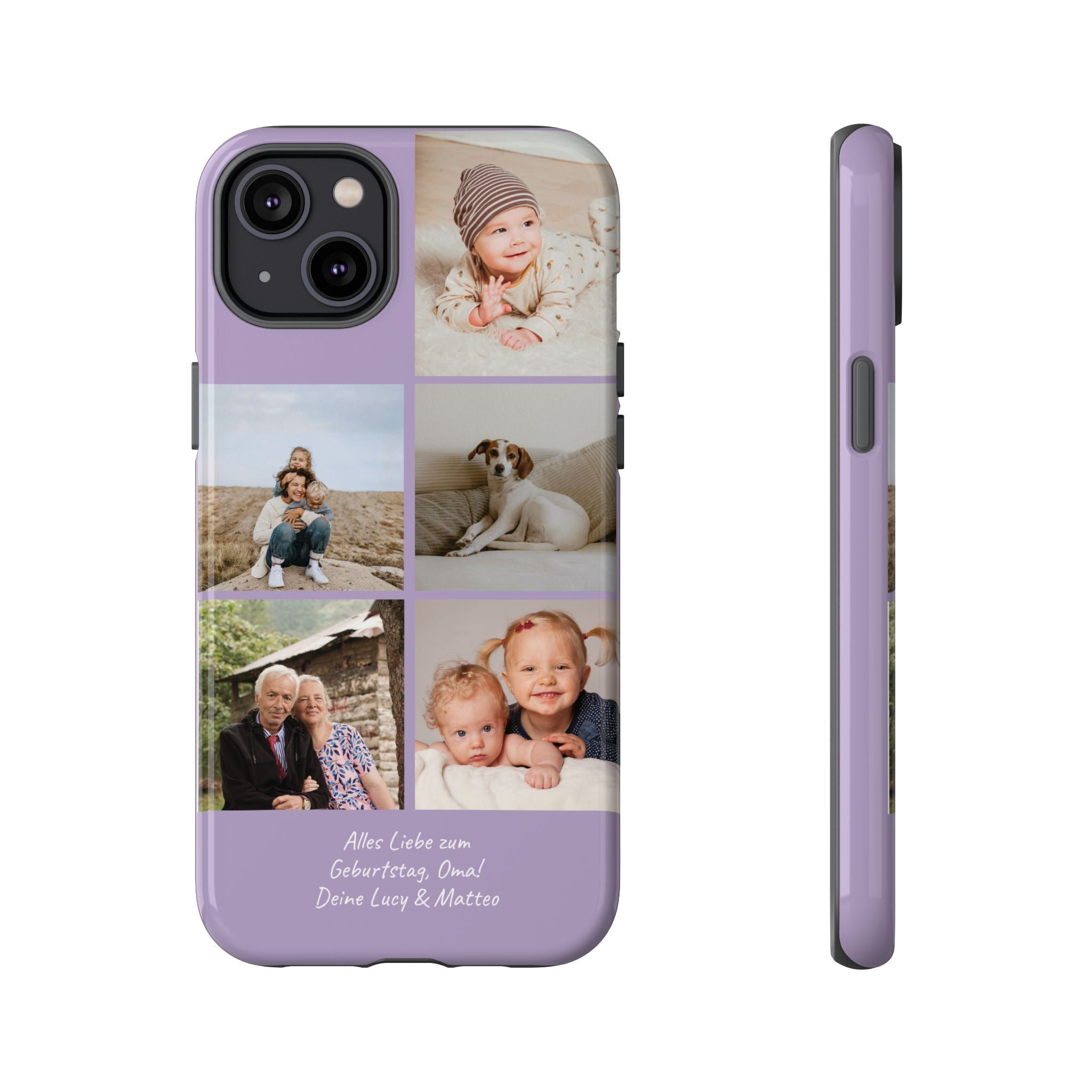 LAVENDEL COLLAGE – Personalisierte Foto Handyhülle mit Dual-Layer-Schutz