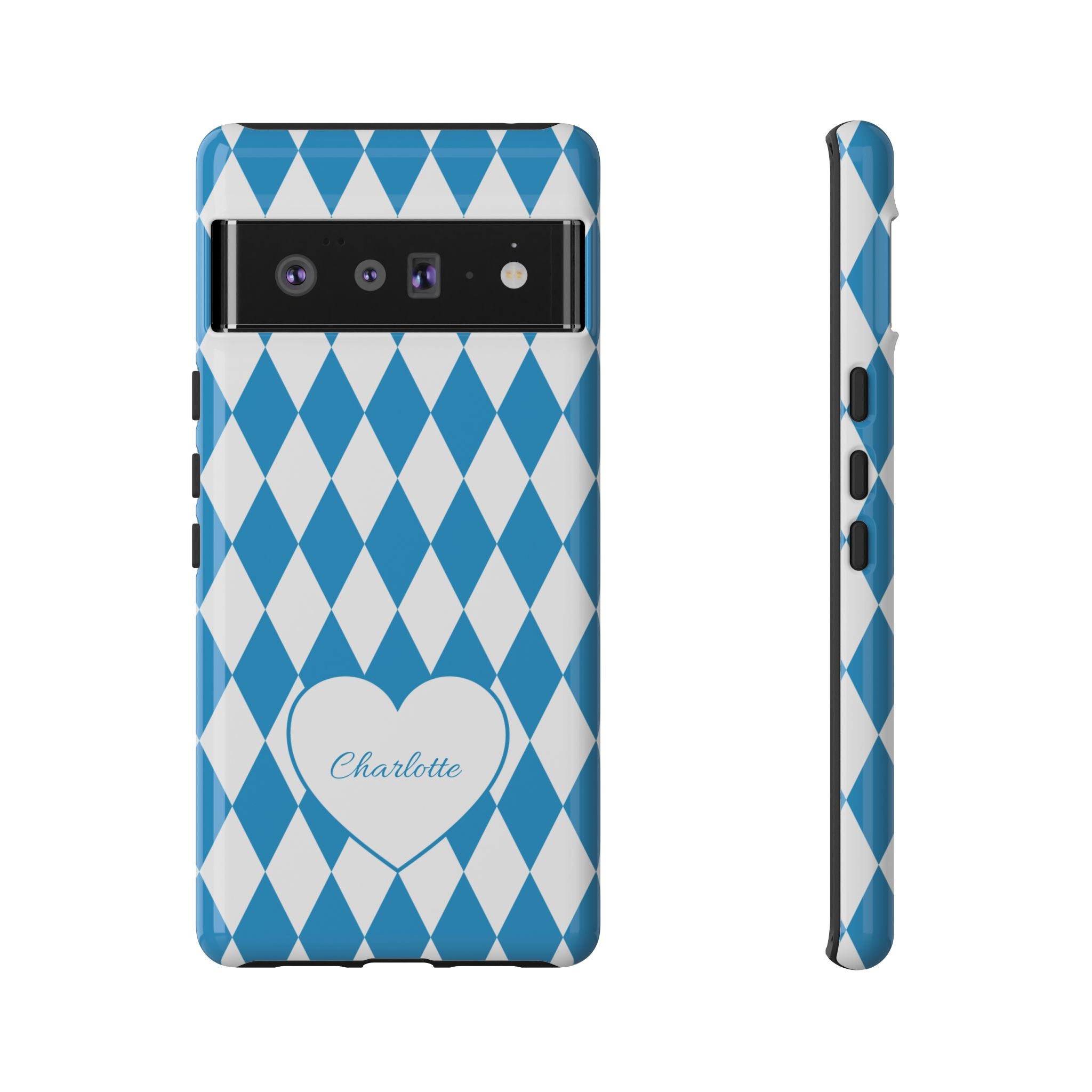 BAYERN BLAU WEISS – Personalisierte Handyhülle mit Dual-Layer-Schutz