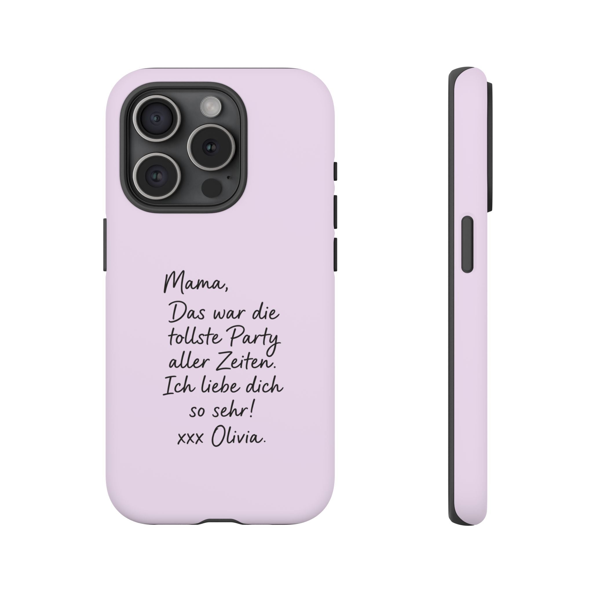 LAVENDEL mit handgeschriebener Notiz – Personalisierte Handyhülle mit Dual-Layer-Schutz