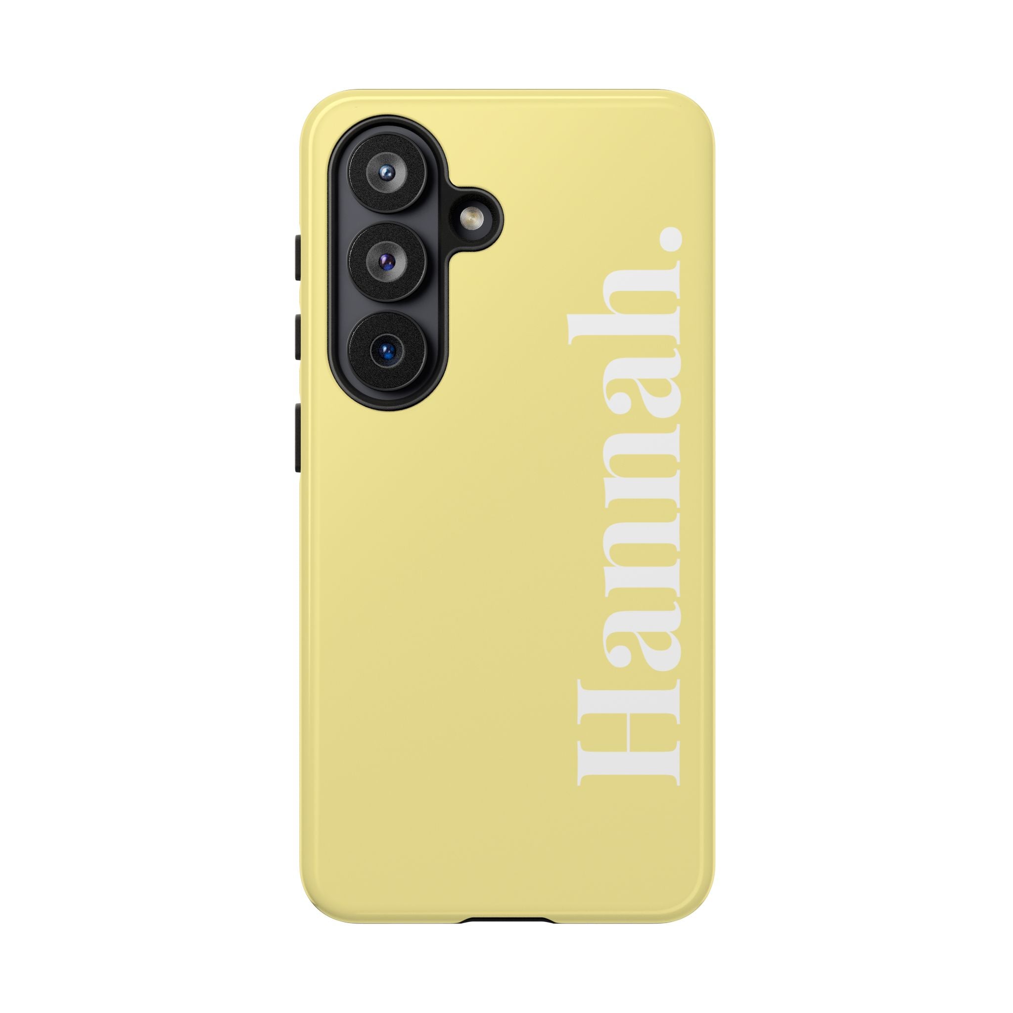 CITRUS YELLOW BOLD NAME – Personalisierte Handyhülle mit Dual-Layer-Schutz