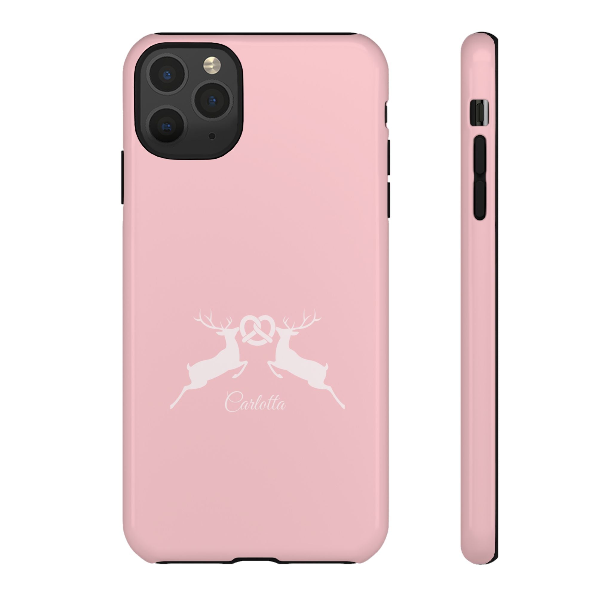 HIRSCH ROSE – Personalisierte Handyhülle mit Dual-Layer-Schutz