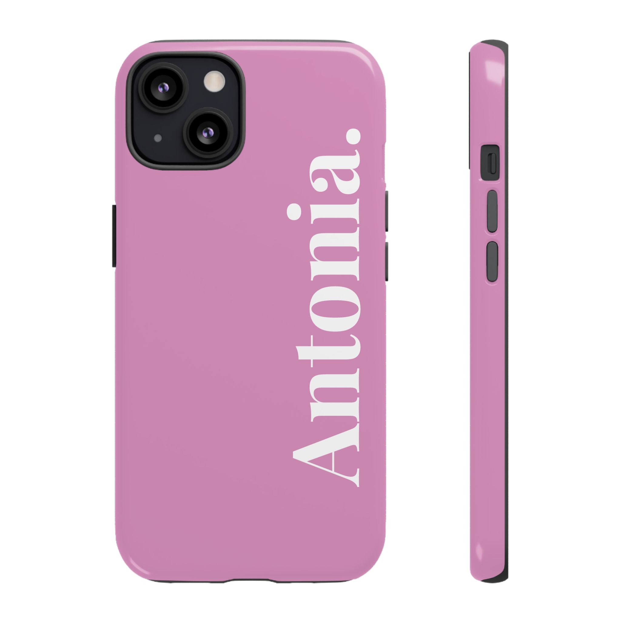 PINK BOLD NAME – Personalisierte Handyhülle mit Dual-Layer-Schutz