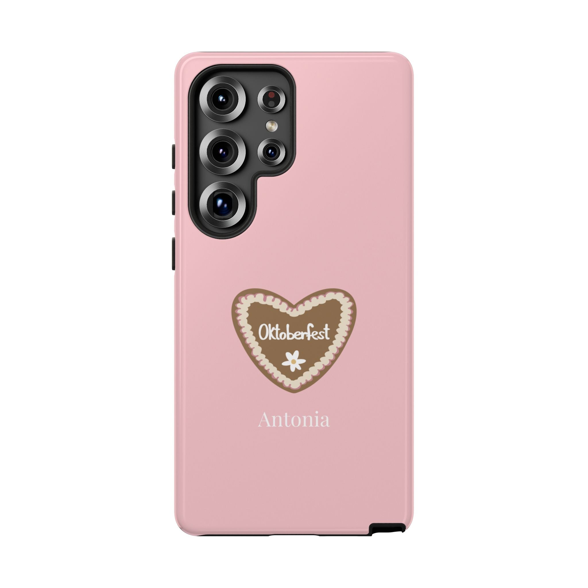 OKTOBERFEST HERZ ROSE – Personalisierte Handyhülle mit Dual-Layer-Schutz