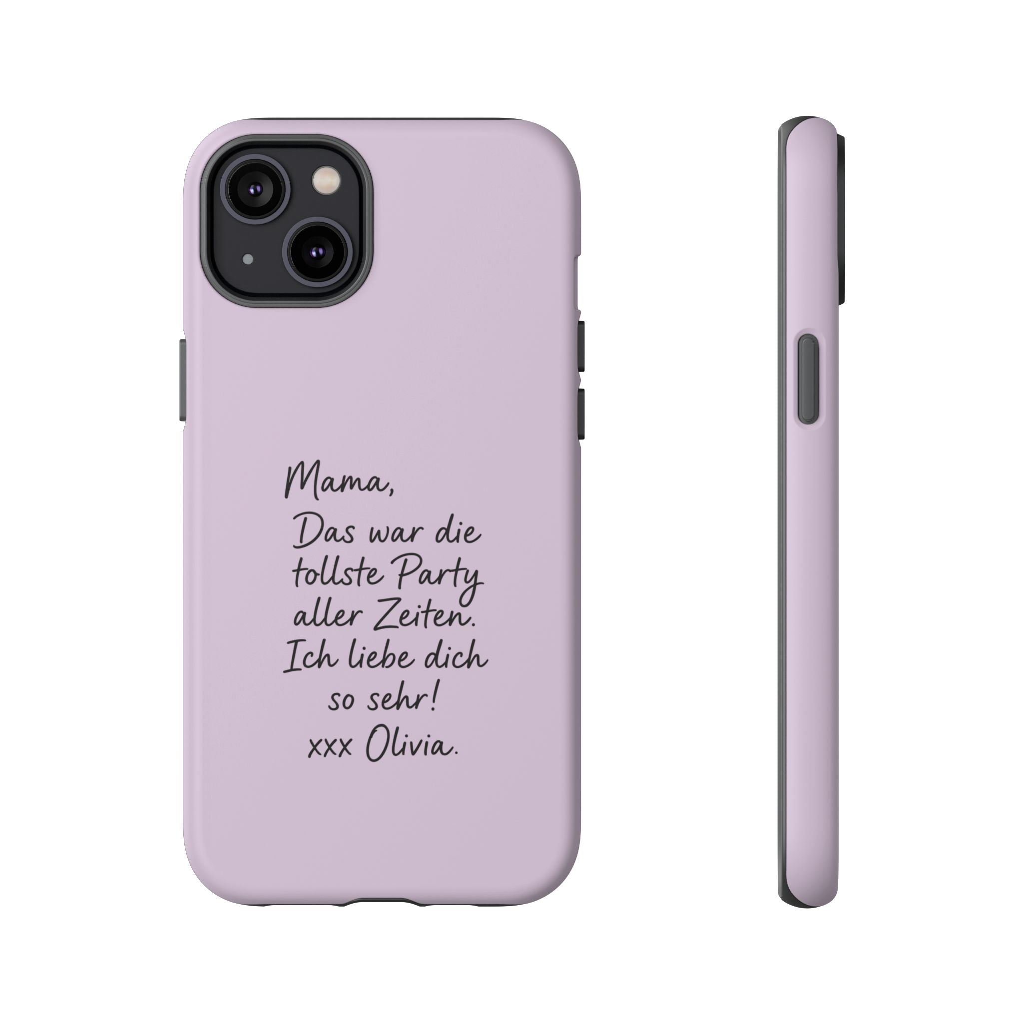 LAVENDER HANDWRITTEN NOTE – Personalisierte Handyhülle mit Dual-Layer-Schutz