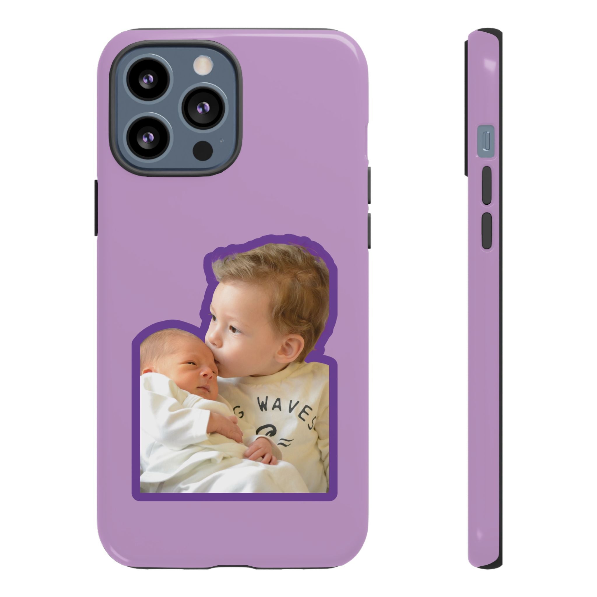 PURPLE CARTOON – Personalisierte Foto Handyhülle mit Dual-Layer-Schutz