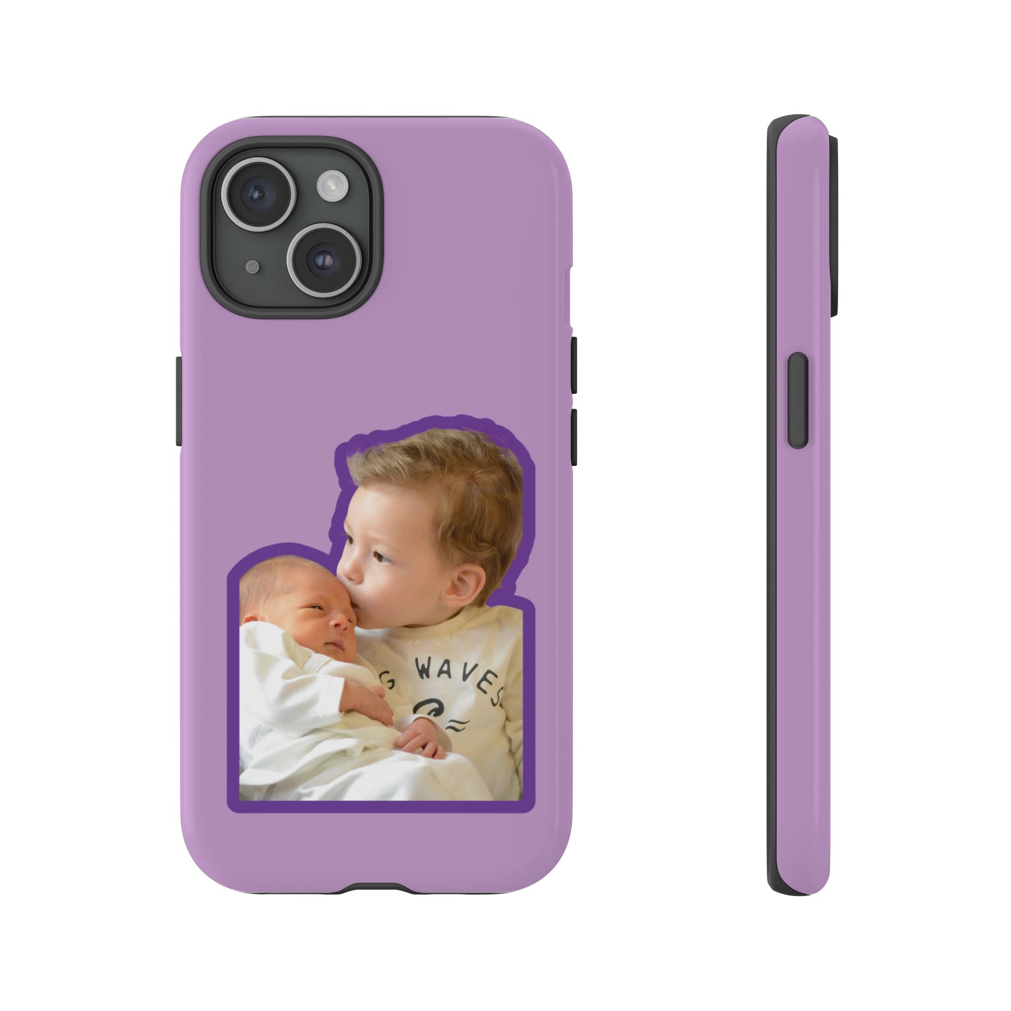 PURPLE CARTOON – Personalisierte Foto Handyhülle mit Dual-Layer-Schutz