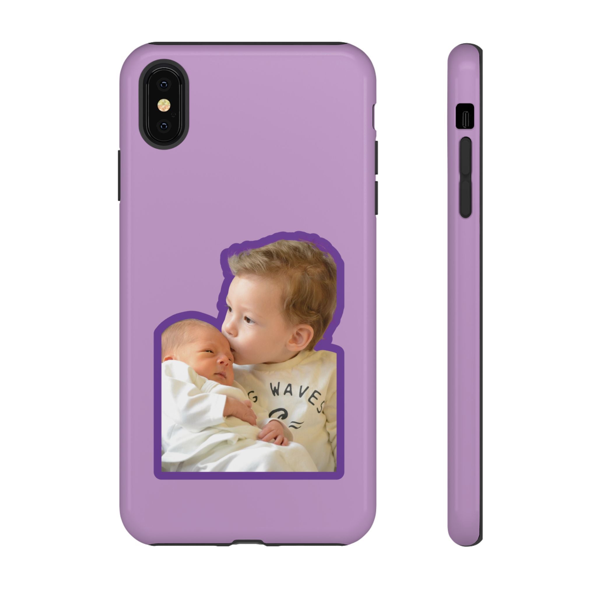 PURPLE CARTOON – Personalisierte Foto Handyhülle mit Dual-Layer-Schutz