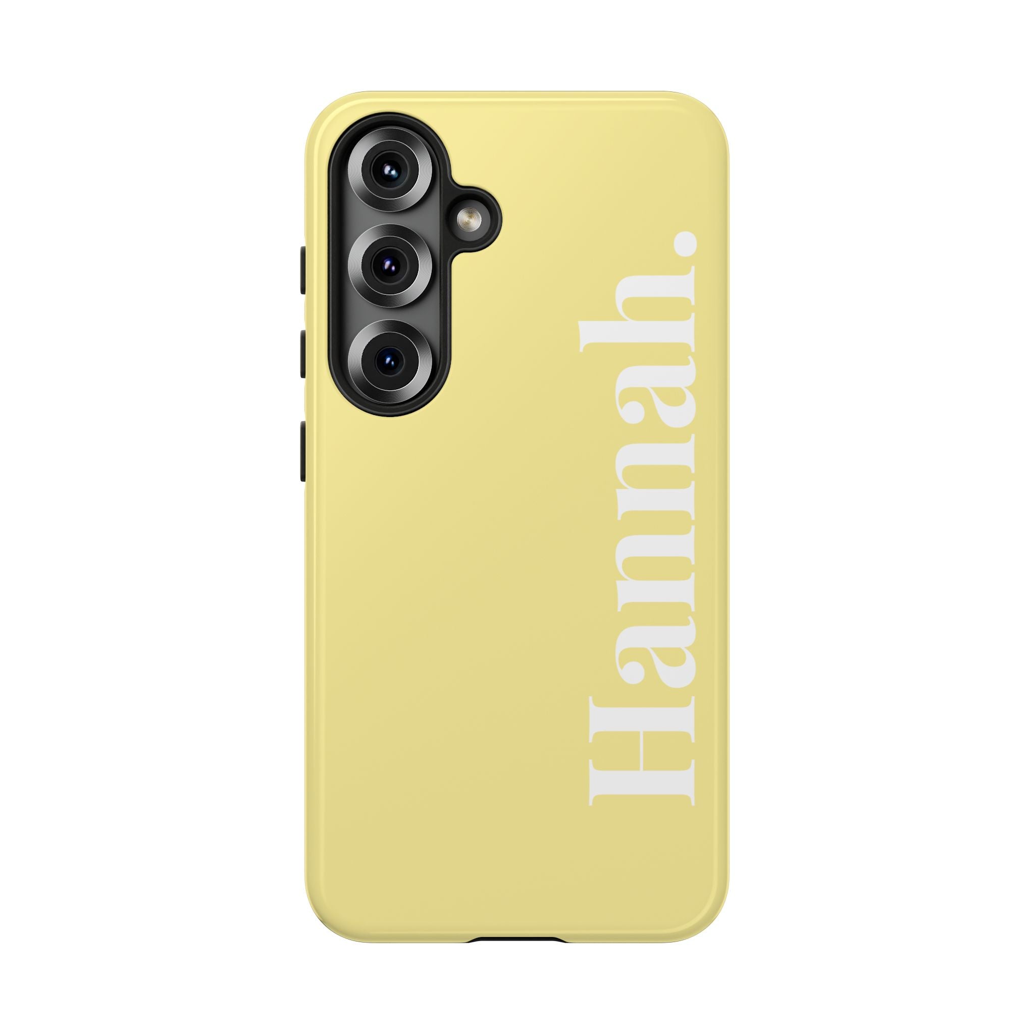 CITRUS YELLOW BOLD NAME – Personalisierte Handyhülle mit Dual-Layer-Schutz