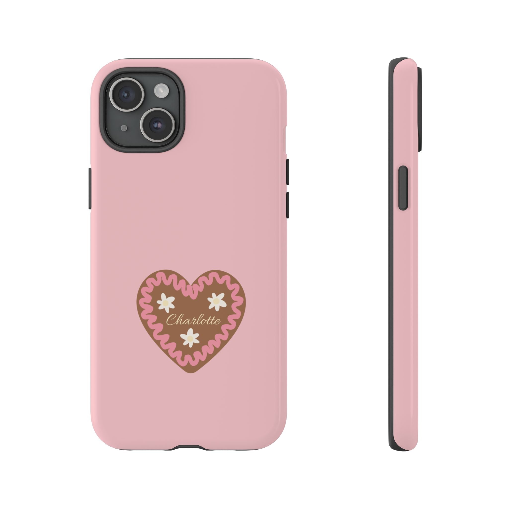 WIESNHERZ ROSE – Personalisierte Handyhülle mit Dual-Layer-Schutz