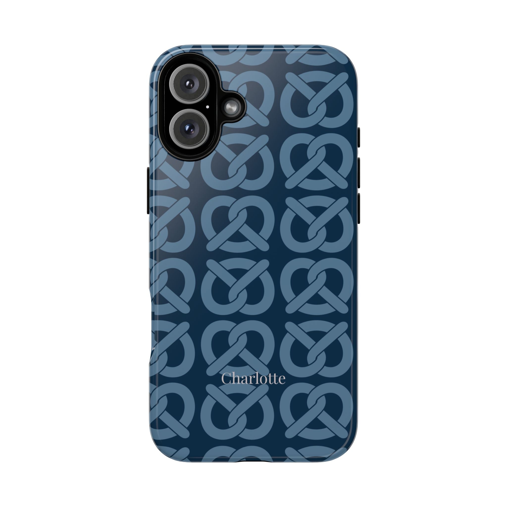 BREZN MONOGRAMM NACHTBLAU – Personalisierte Handyhülle mit Dual-Layer-Schutz