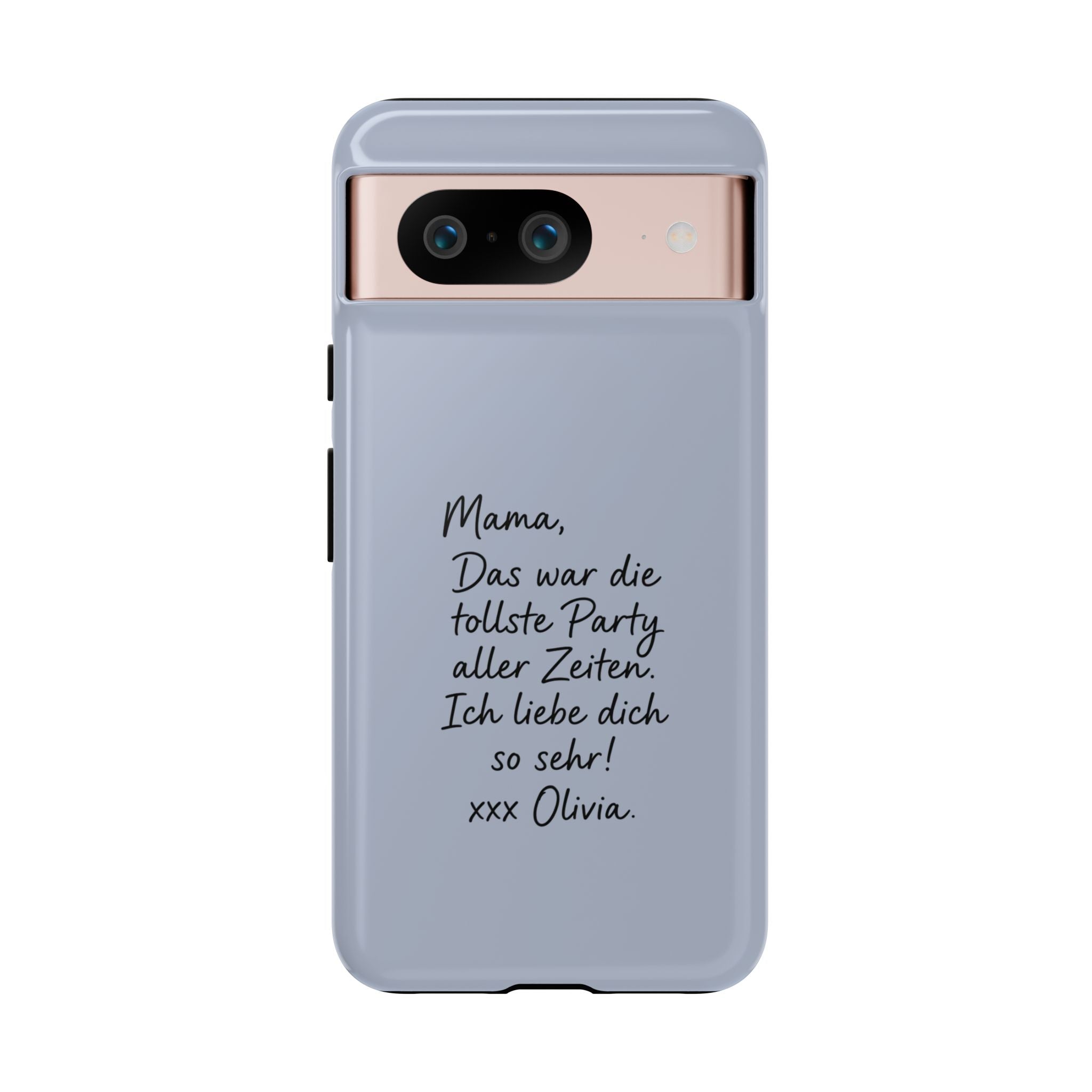 DUSTY BLUE HANDWRITTEN NOTE – Personalisierte Handyhülle mit Dual-Layer-Schutz