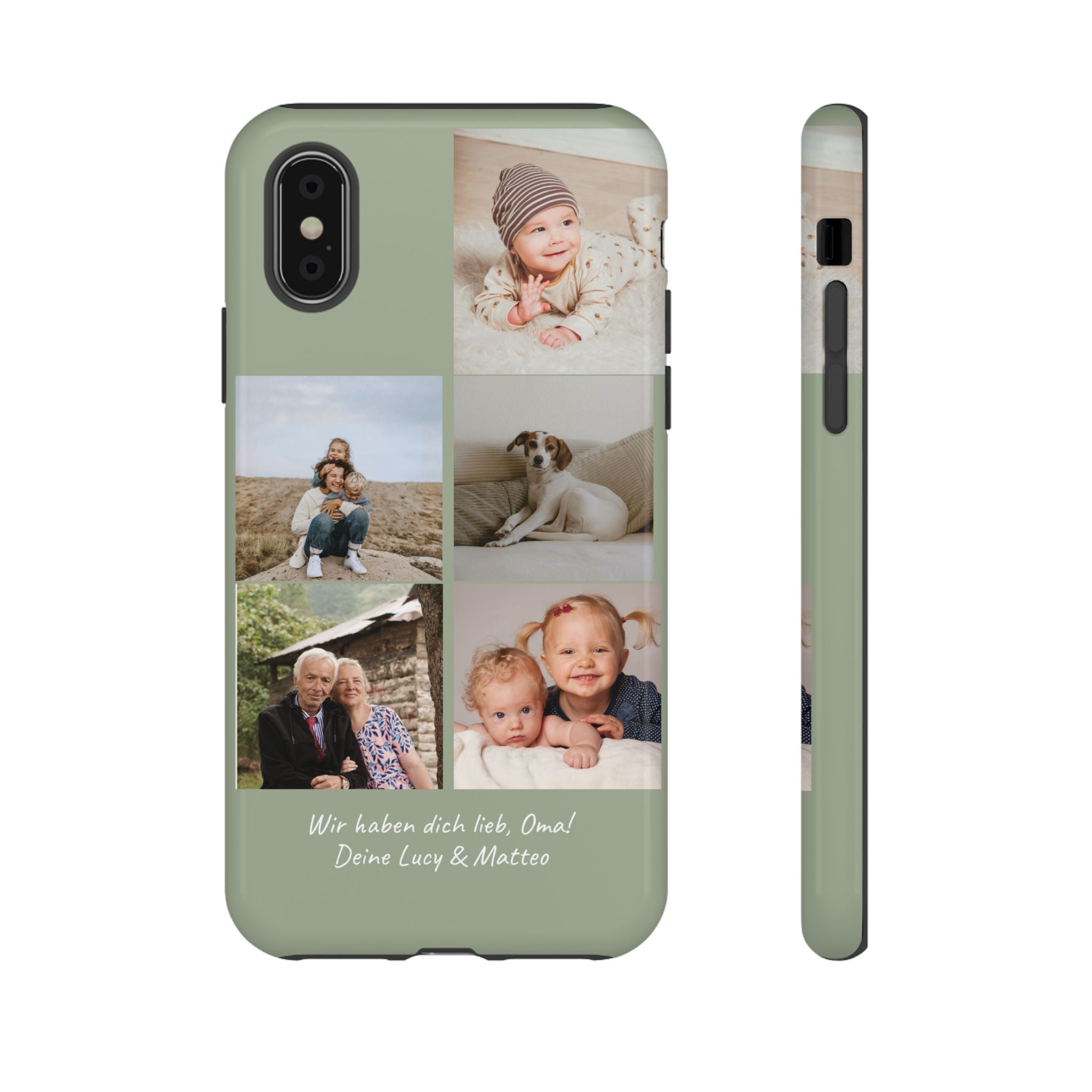 SALBEI PHOTO COLLAGE – Personalisierte Foto Handyhülle mit Dual-Layer-Schutz