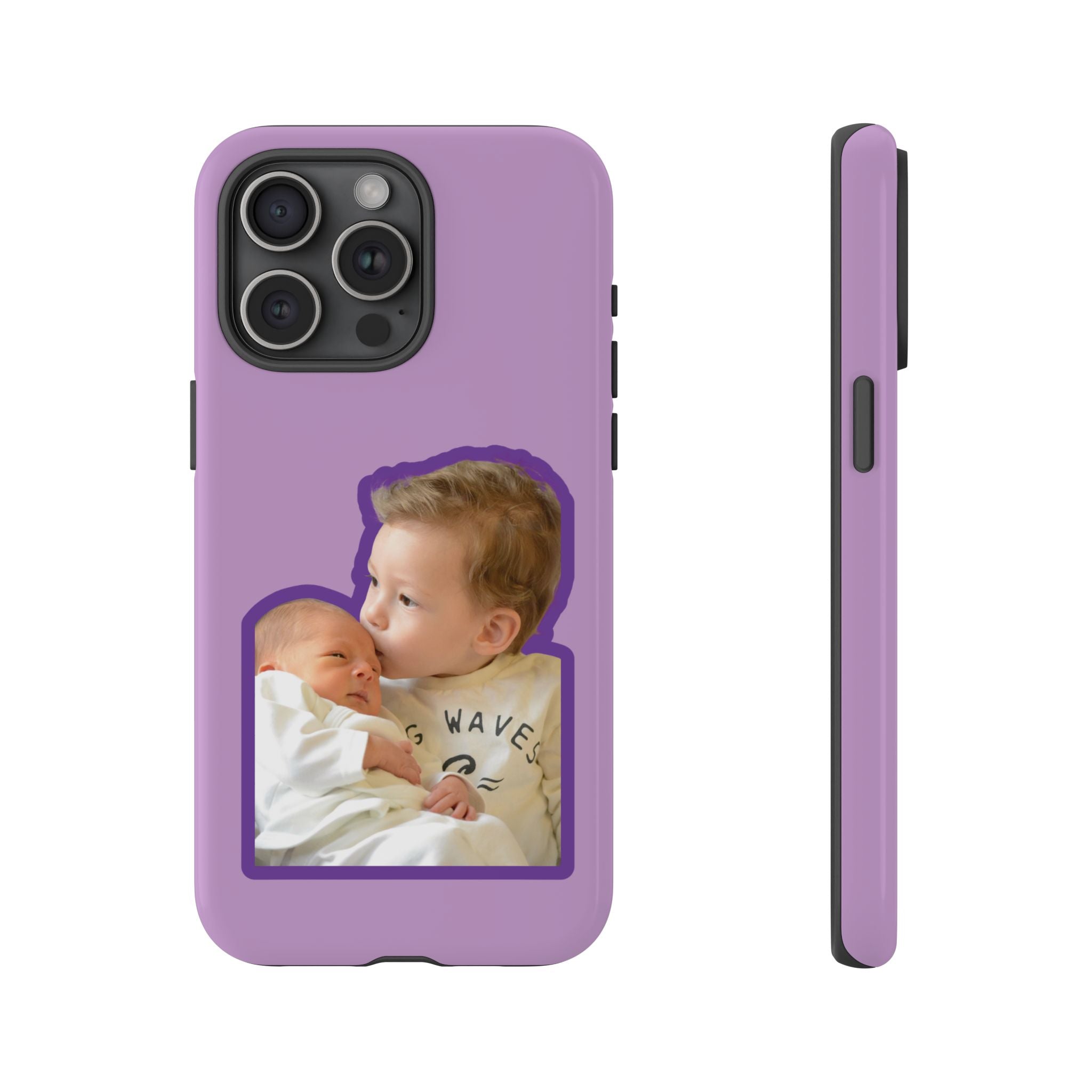 PURPLE CARTOON – Personalisierte Foto Handyhülle mit Dual-Layer-Schutz
