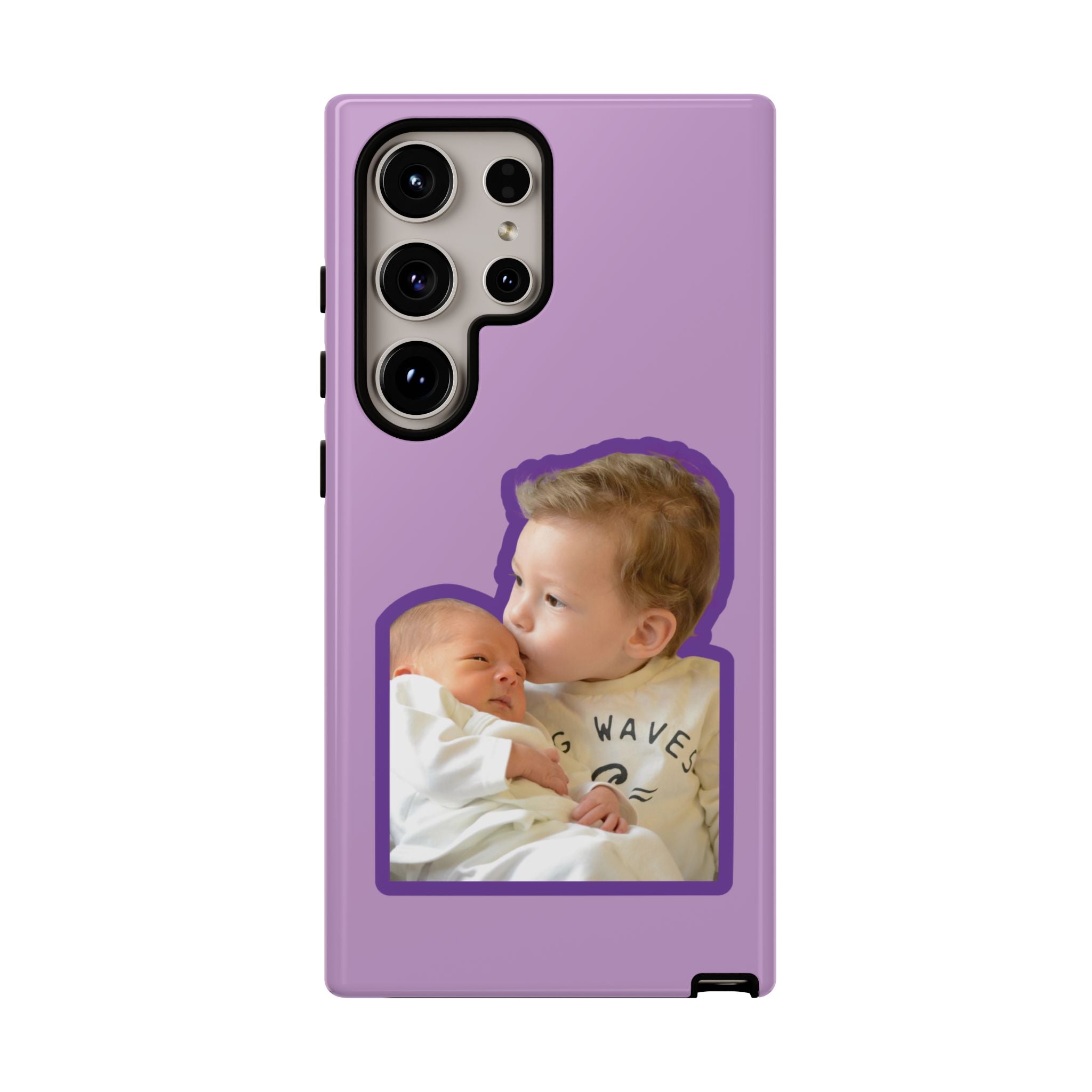PURPLE CARTOON – Personalisierte Foto Handyhülle mit Dual-Layer-Schutz