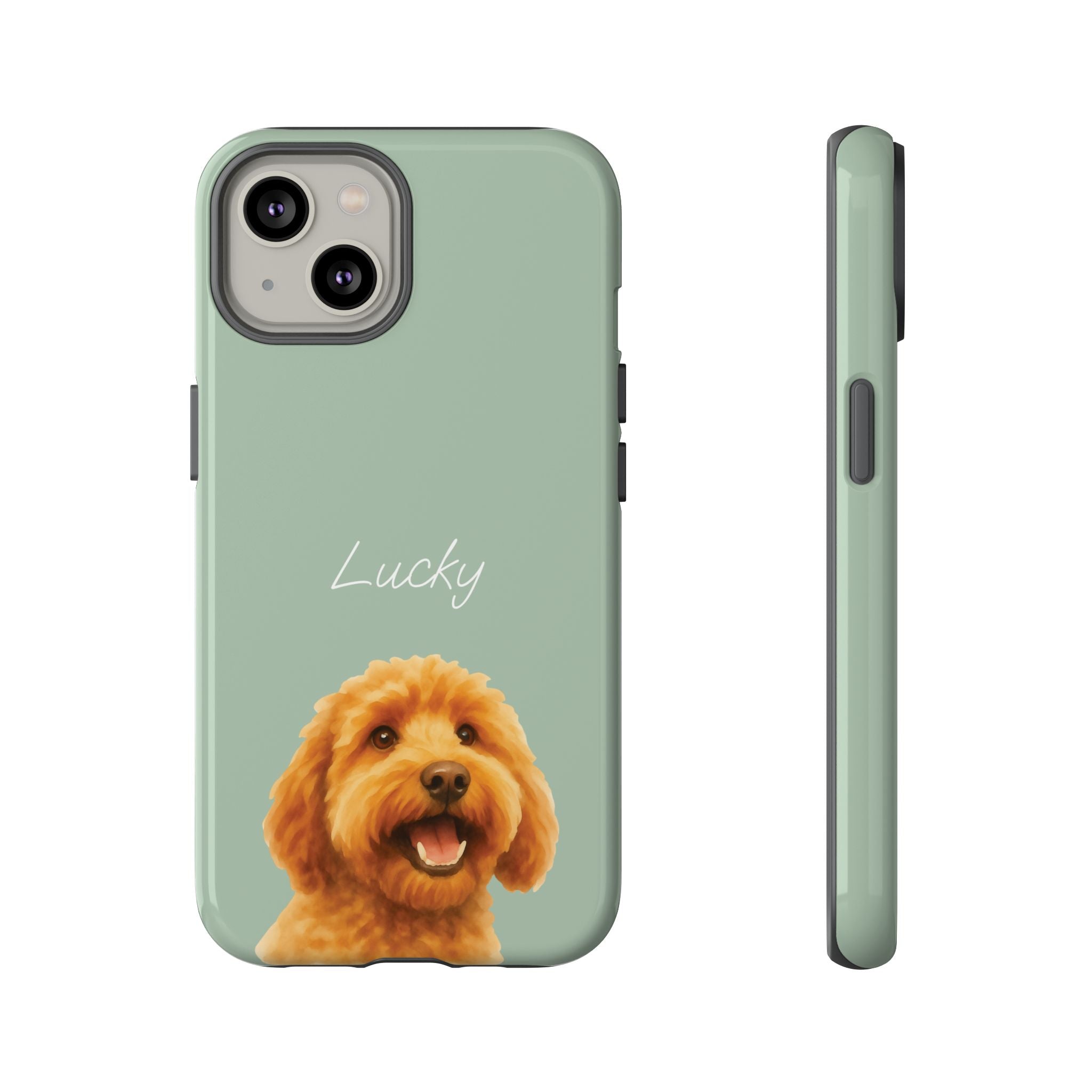 PET AQUARELL SALBEI – Personalisierte Handyhülle mit Dual-Layer-Schutz