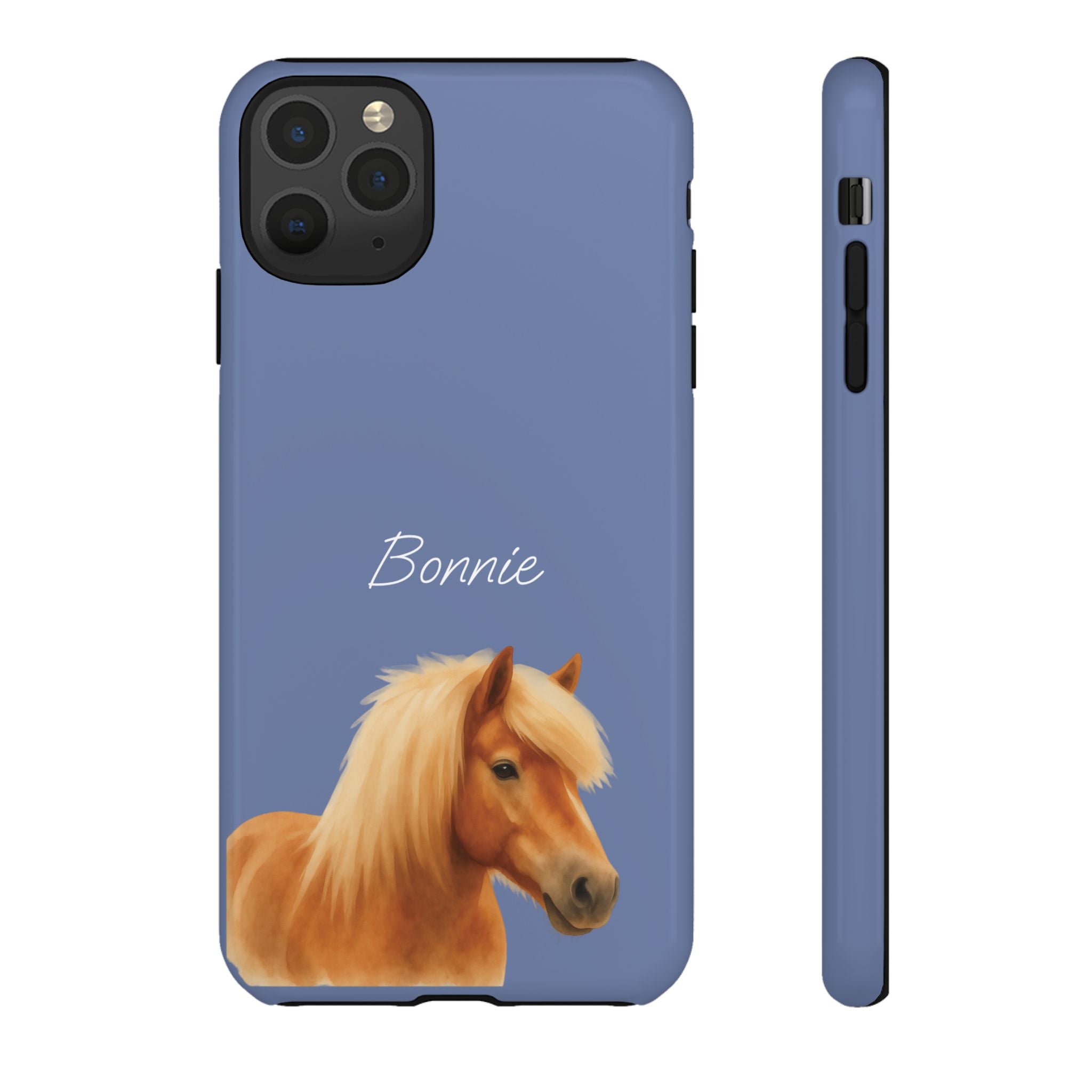 PET AQUARELL DUSTY BLUE – Personalisierte Handyhülle mit Dual-Layer-Schutz