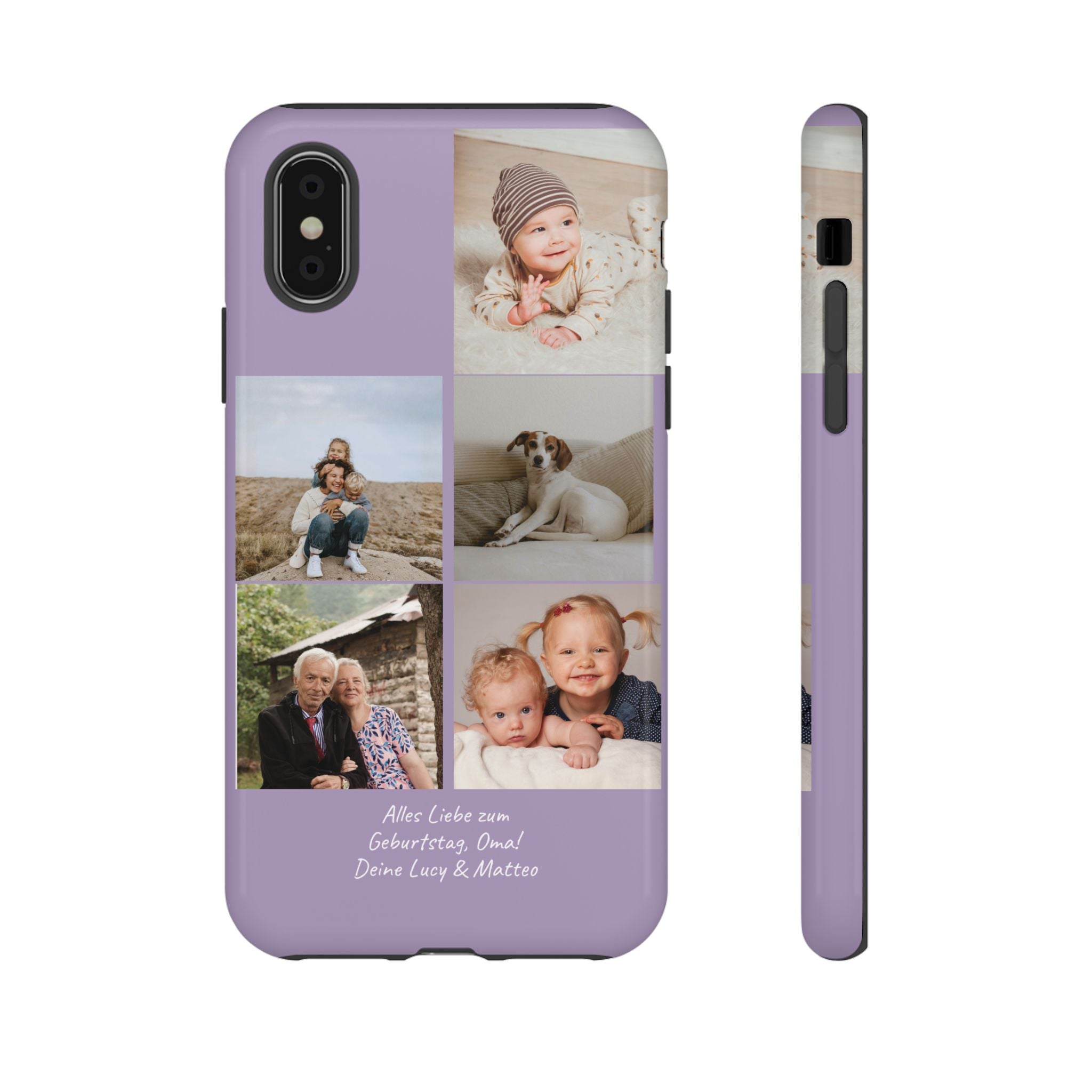 LAVENDEL COLLAGE – Personalisierte Foto Handyhülle mit Dual-Layer-Schutz