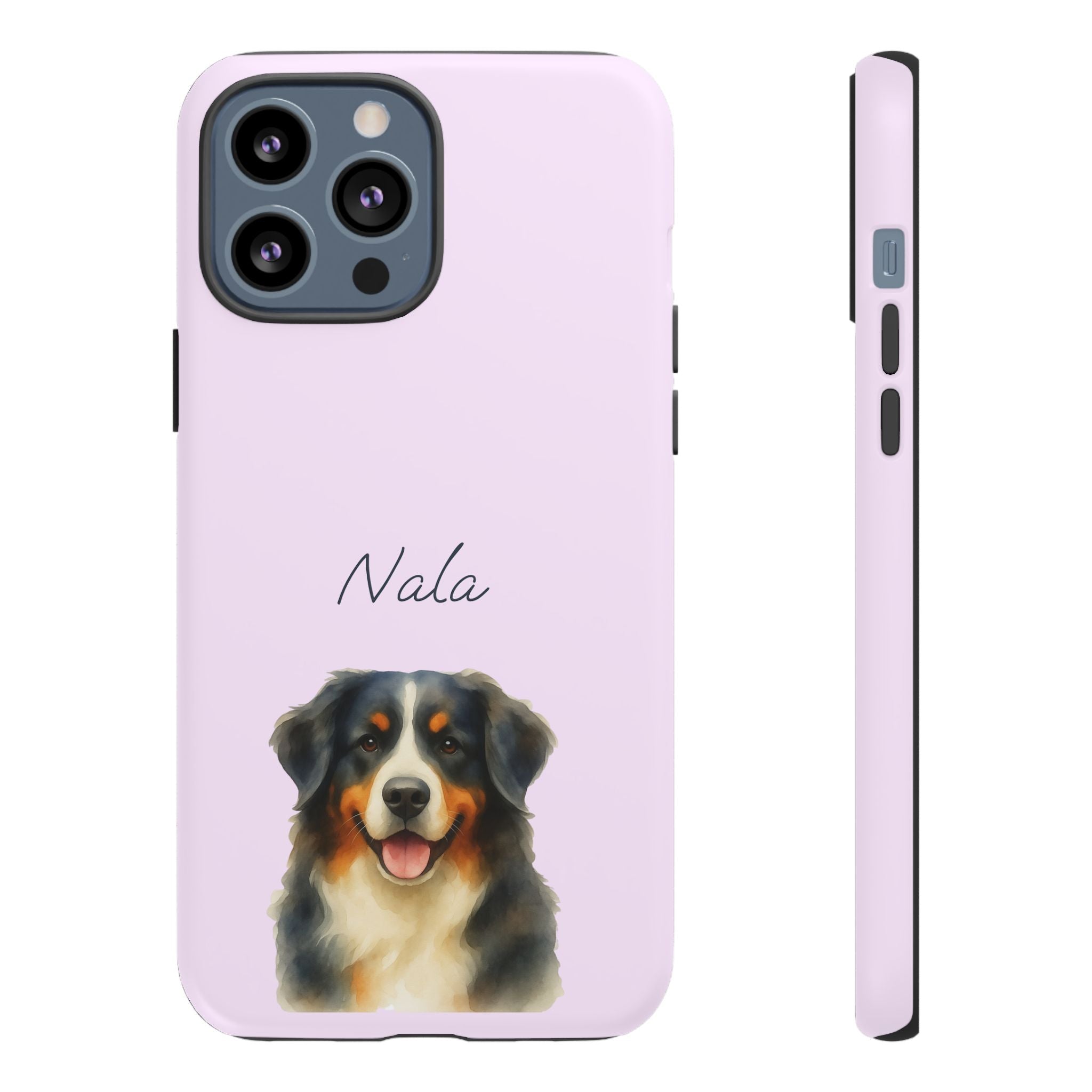 Pet Aquarell Lavendel – Personalisierte Handyhülle mit Dual-Layer-Schutz
