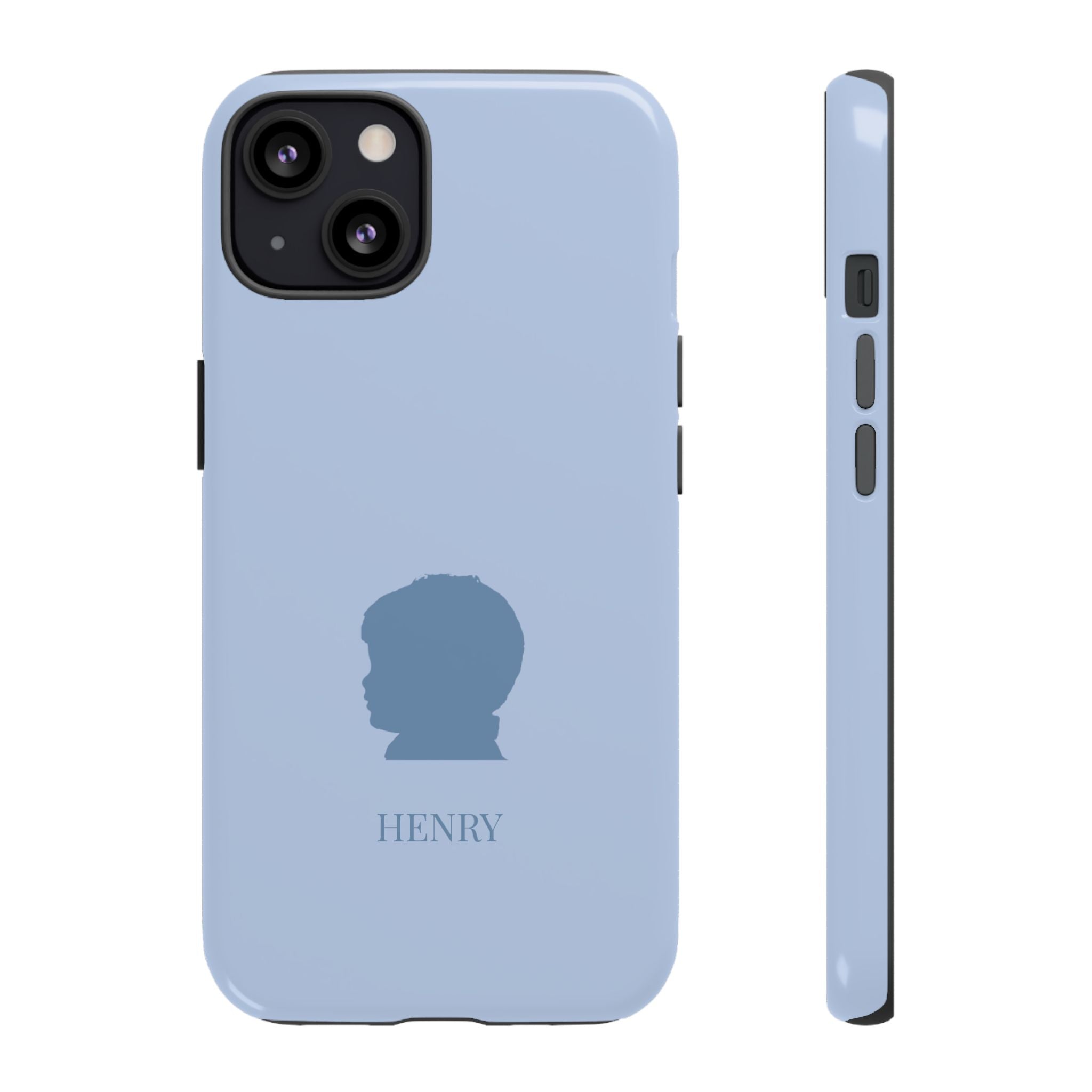 SILHOUETTE BLUE – Personalisierte Handyhülle mit Dual-Layer-Schutz