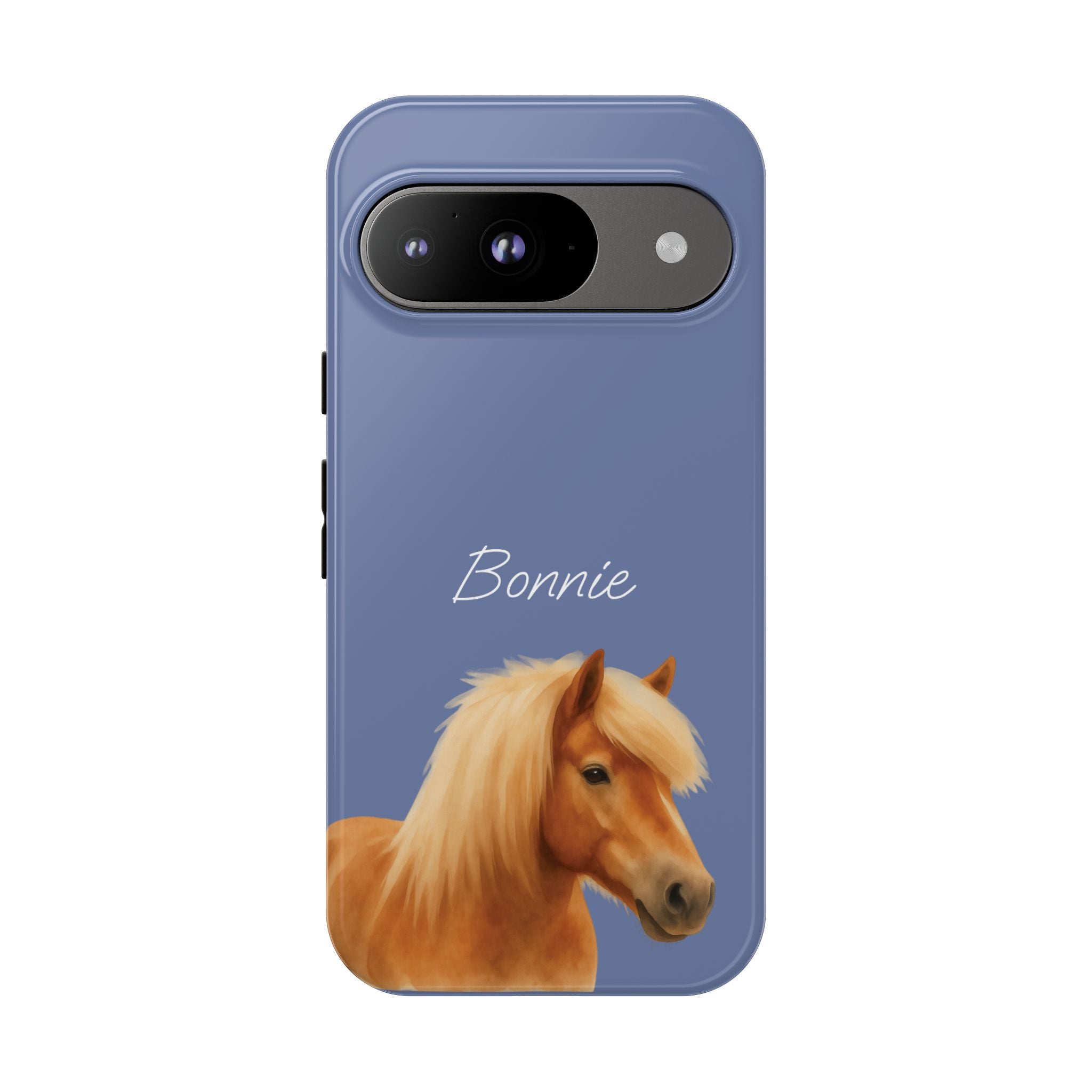 PET AQUARELL DUSTY BLUE – Personalisierte Handyhülle mit Dual-Layer-Schutz