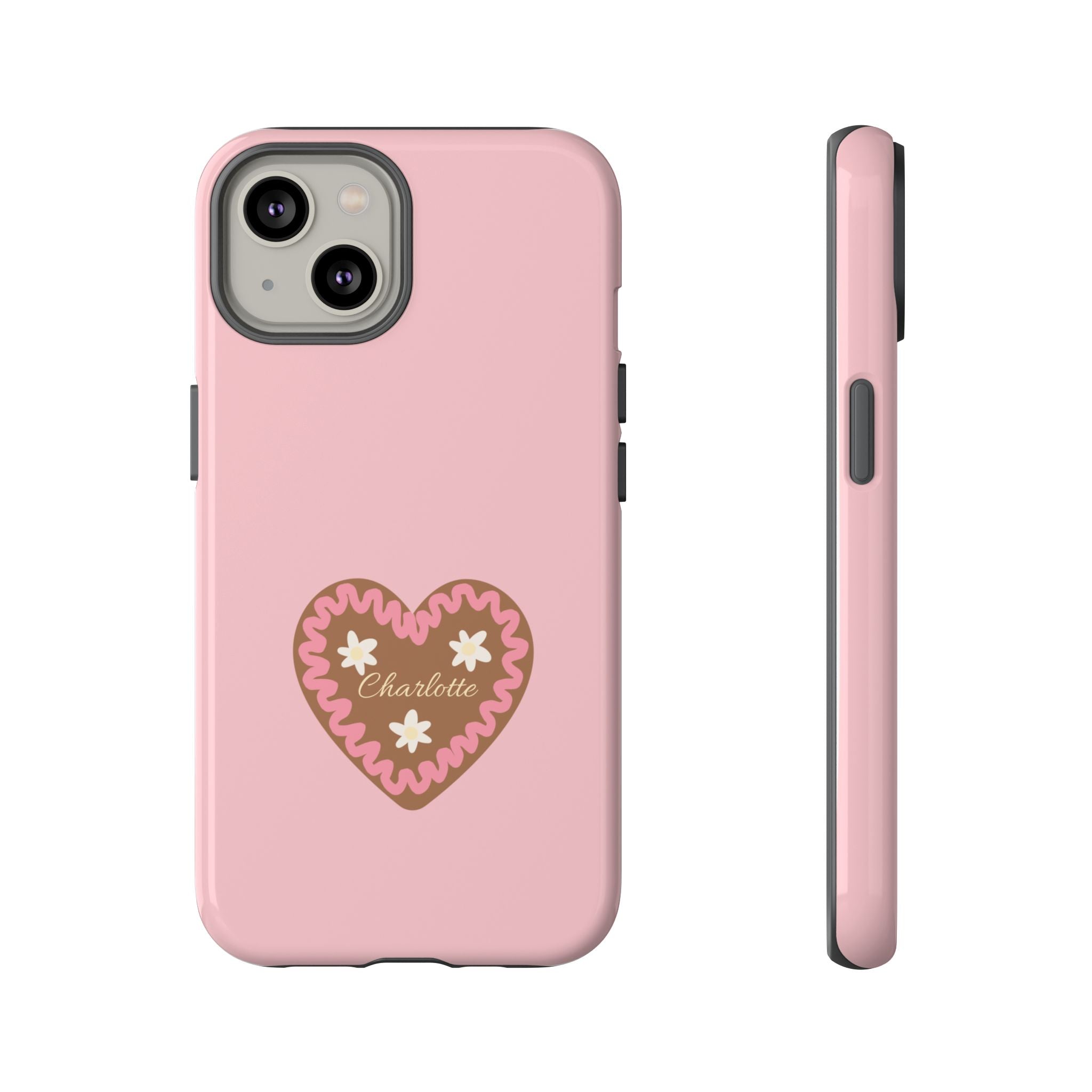 WIESNHERZ ROSE – Personalisierte Handyhülle mit Dual-Layer-Schutz