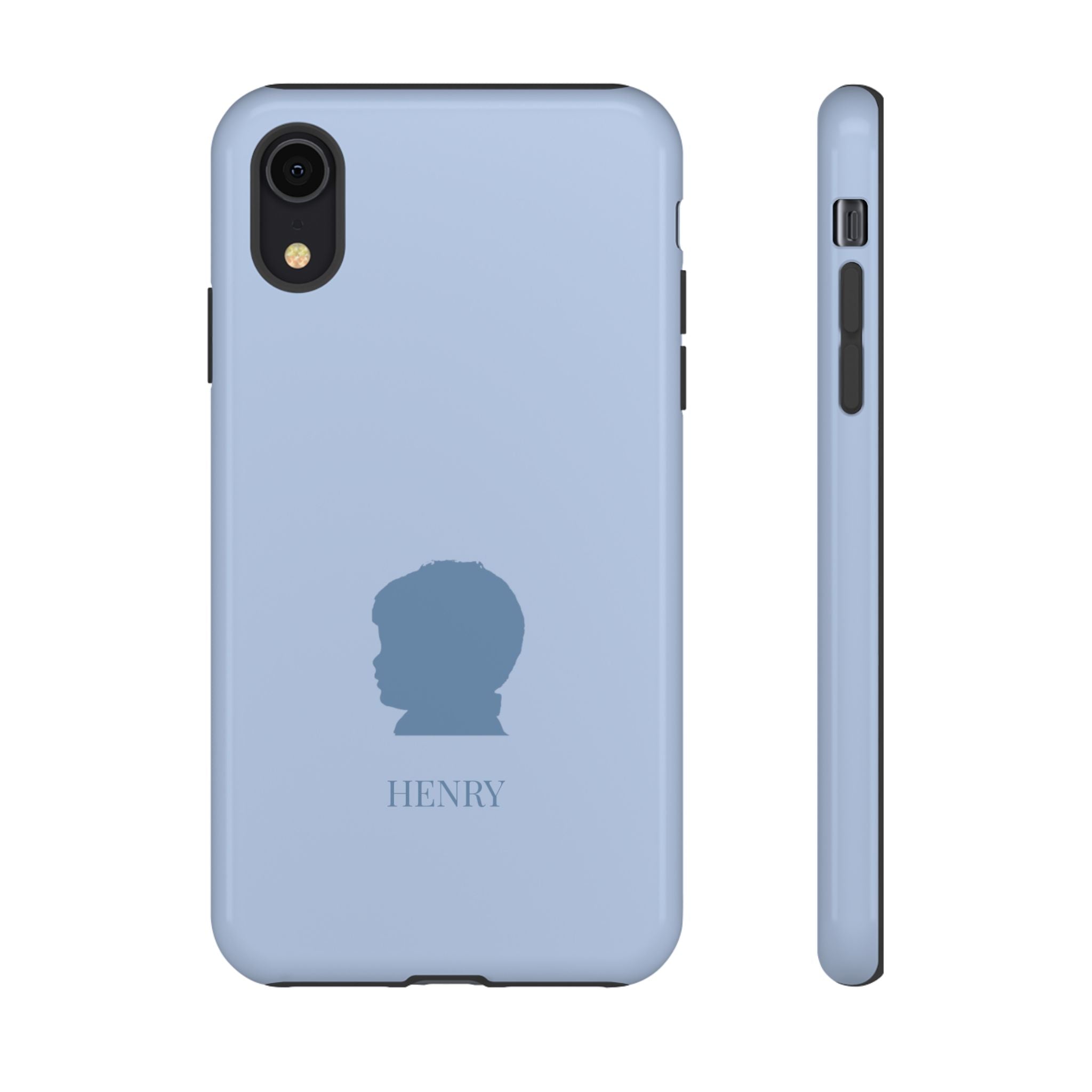 SILHOUETTE BLUE – Personalisierte Handyhülle mit Dual-Layer-Schutz