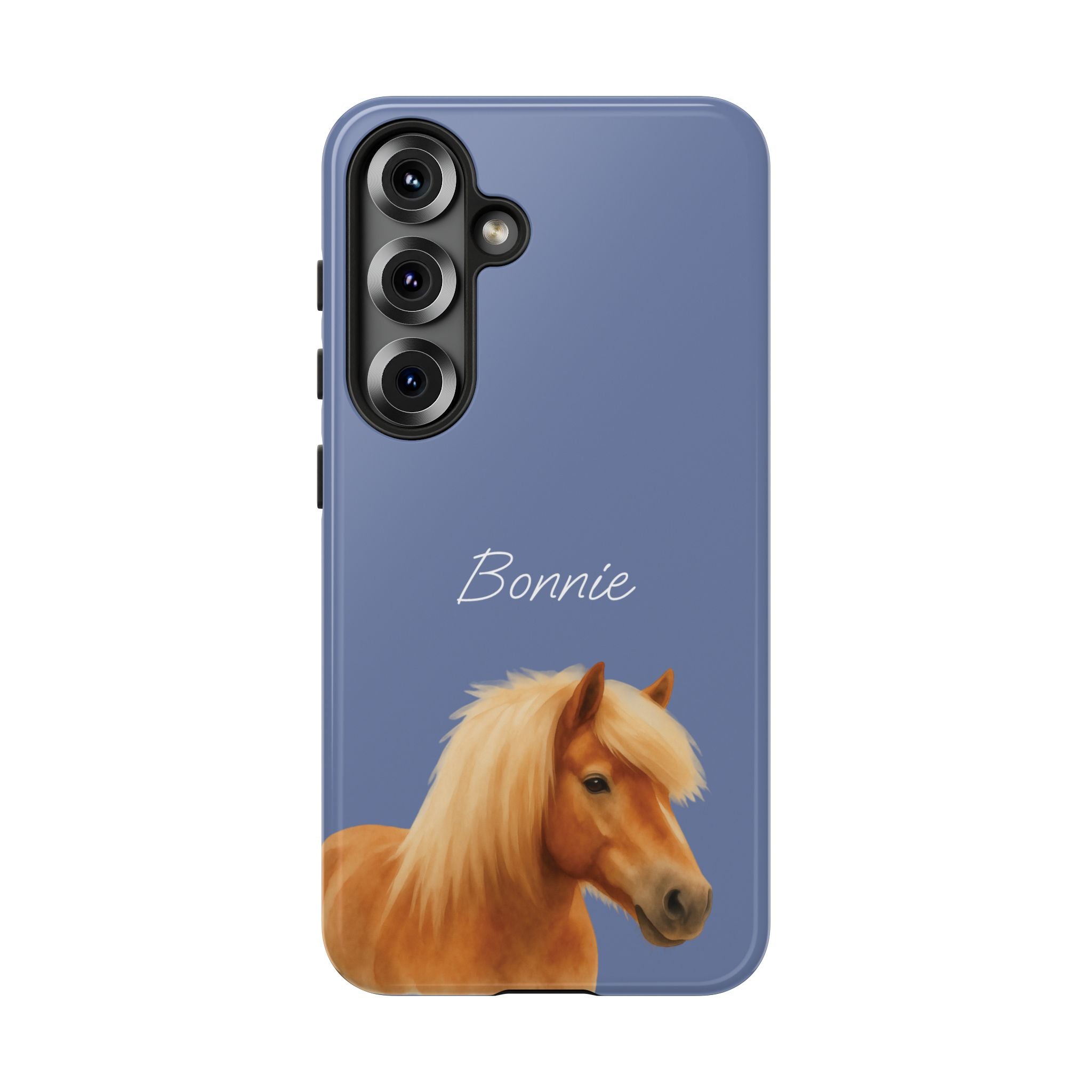 PET AQUARELL DUSTY BLUE – Personalisierte Handyhülle mit Dual-Layer-Schutz