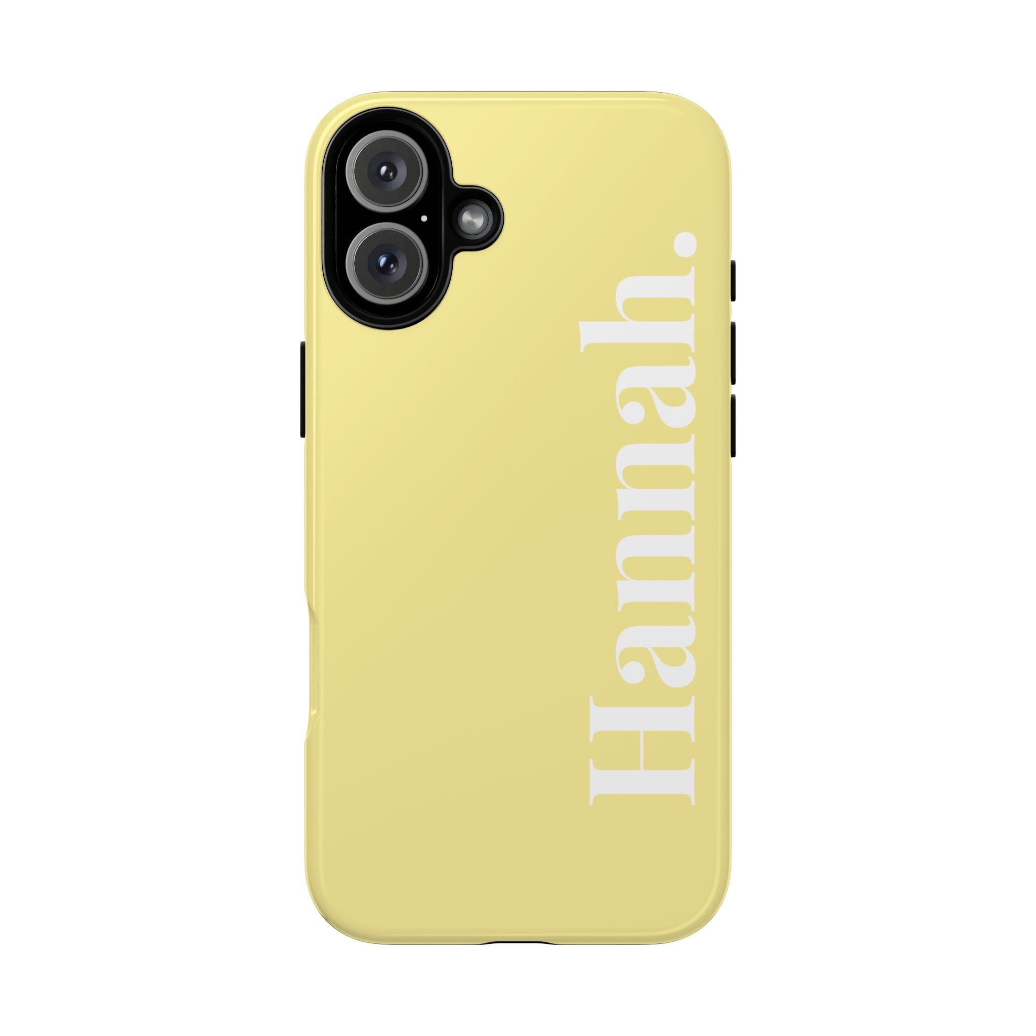 CITRUS YELLOW BOLD NAME – Personalisierte Handyhülle mit Dual-Layer-Schutz