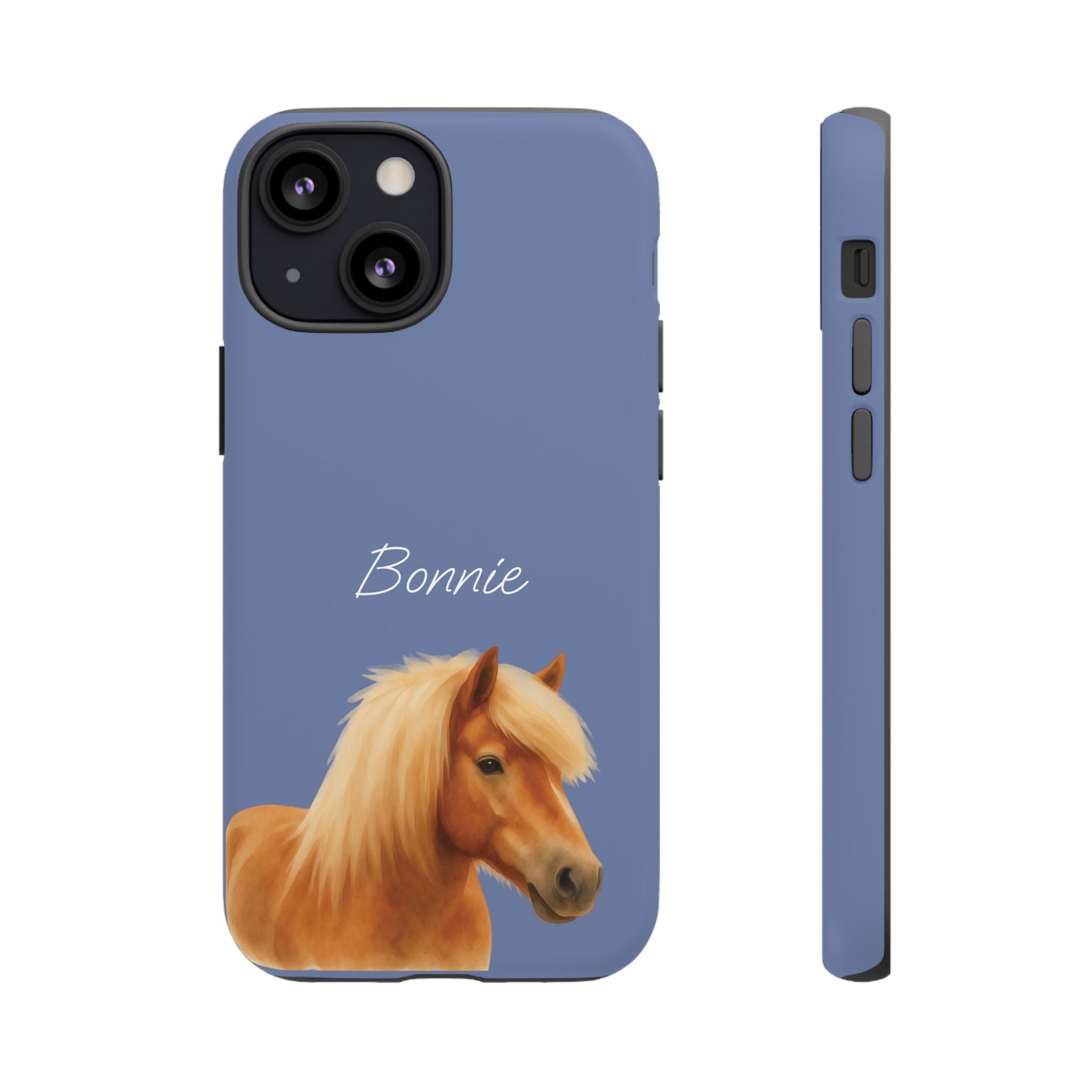 PET AQUARELL DUSTY BLUE – Personalisierte Handyhülle mit Dual-Layer-Schutz