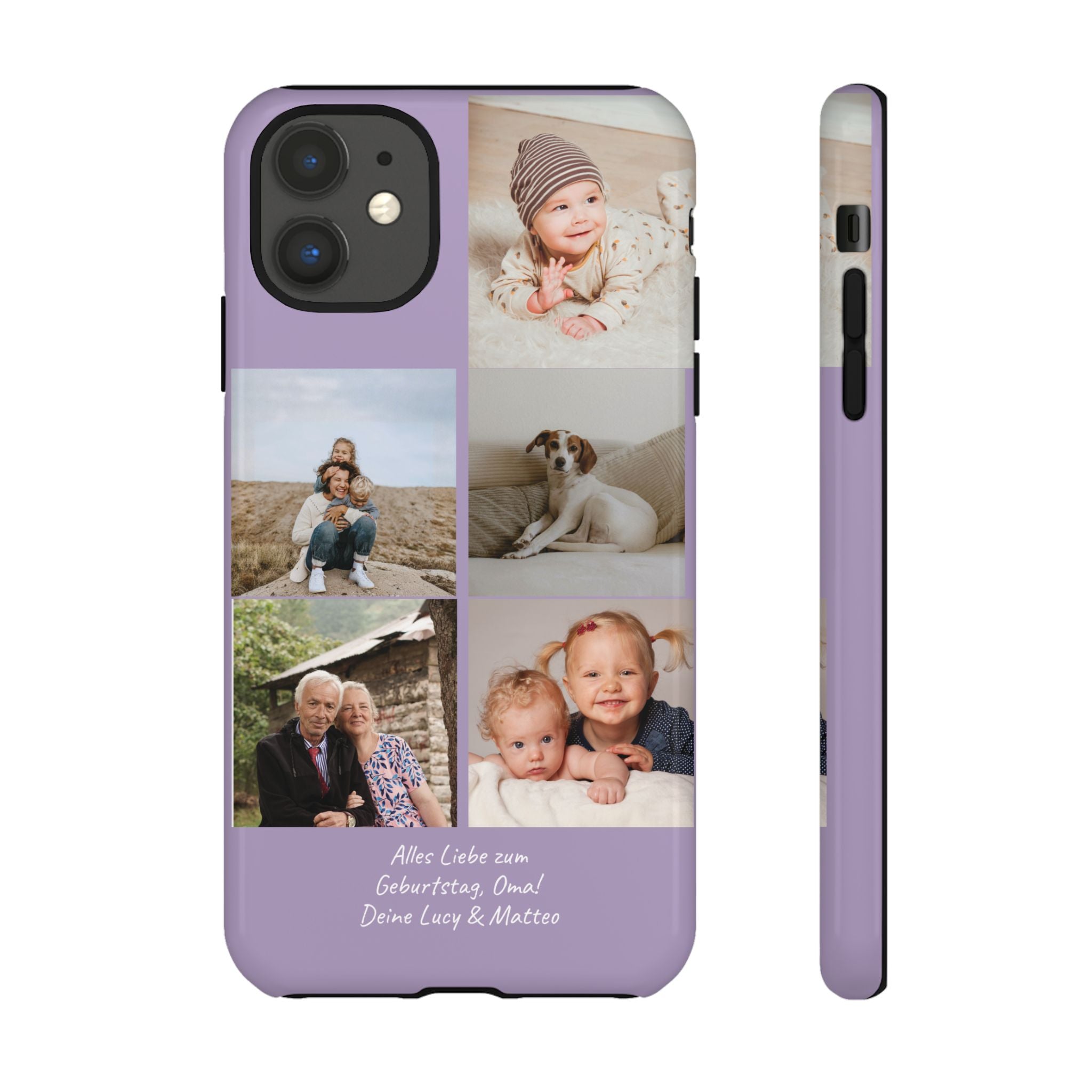 LAVENDEL COLLAGE – Personalisierte Foto Handyhülle mit Dual-Layer-Schutz