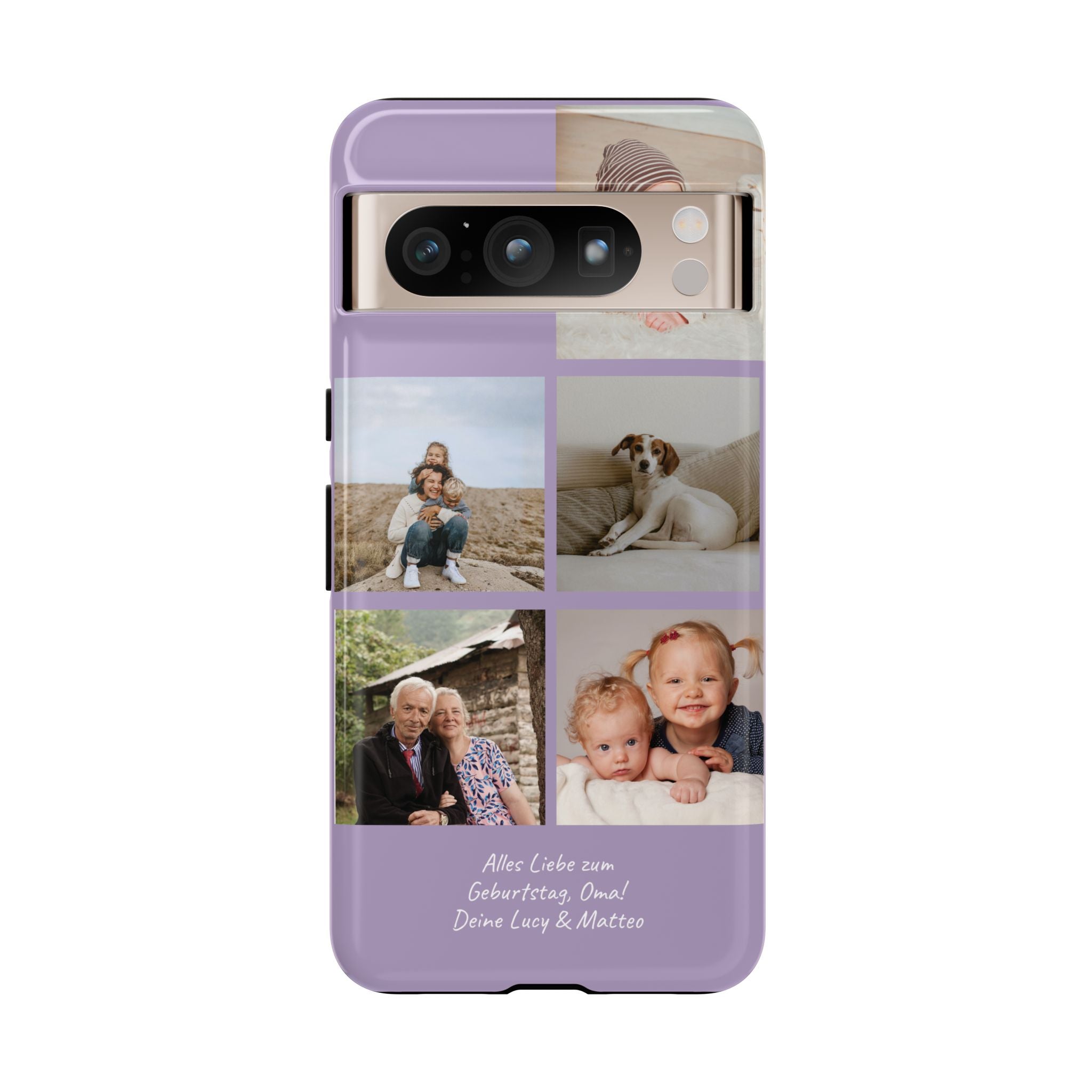 LAVENDEL COLLAGE – Personalisierte Foto Handyhülle mit Dual-Layer-Schutz