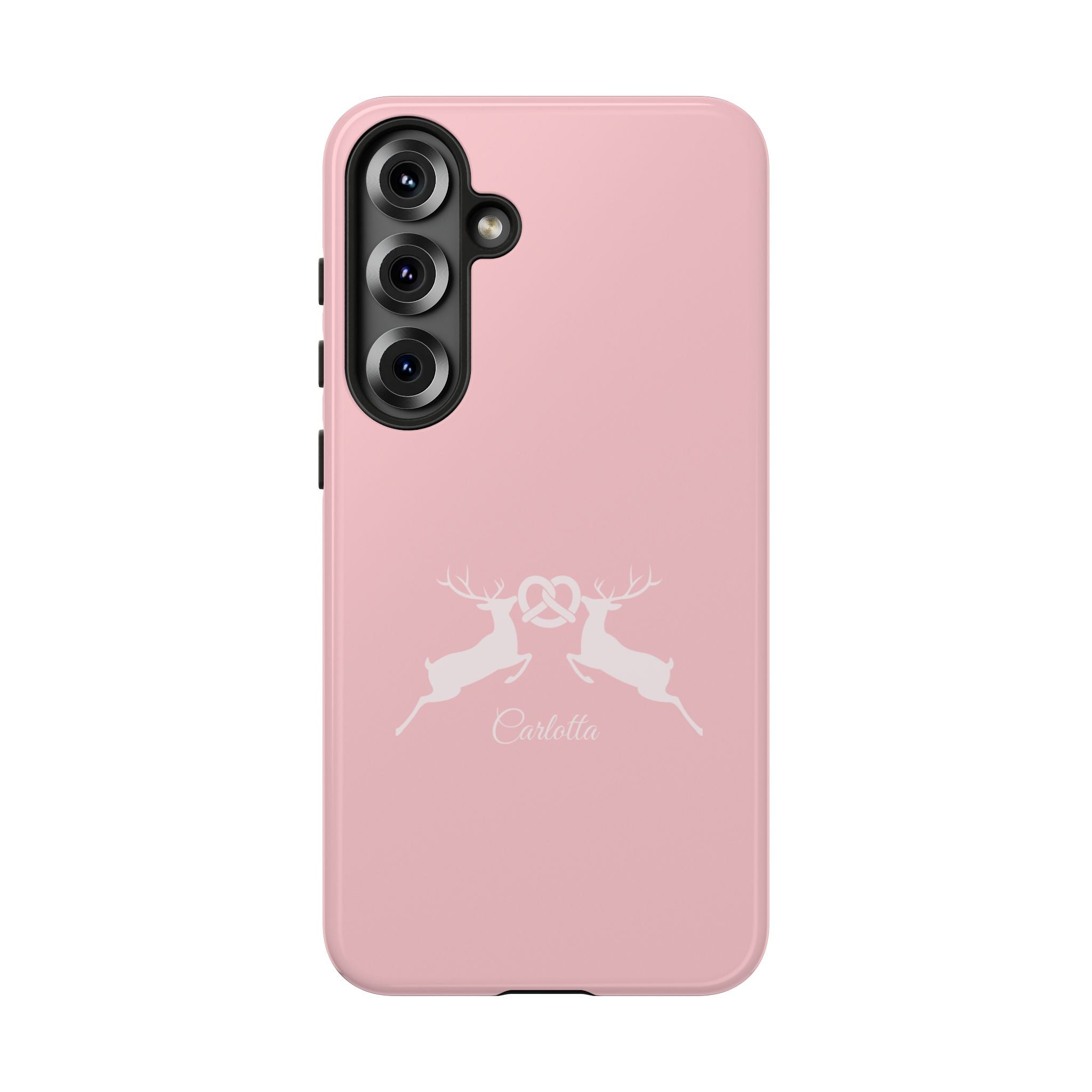 HIRSCH ROSE – Personalisierte Handyhülle mit Dual-Layer-Schutz