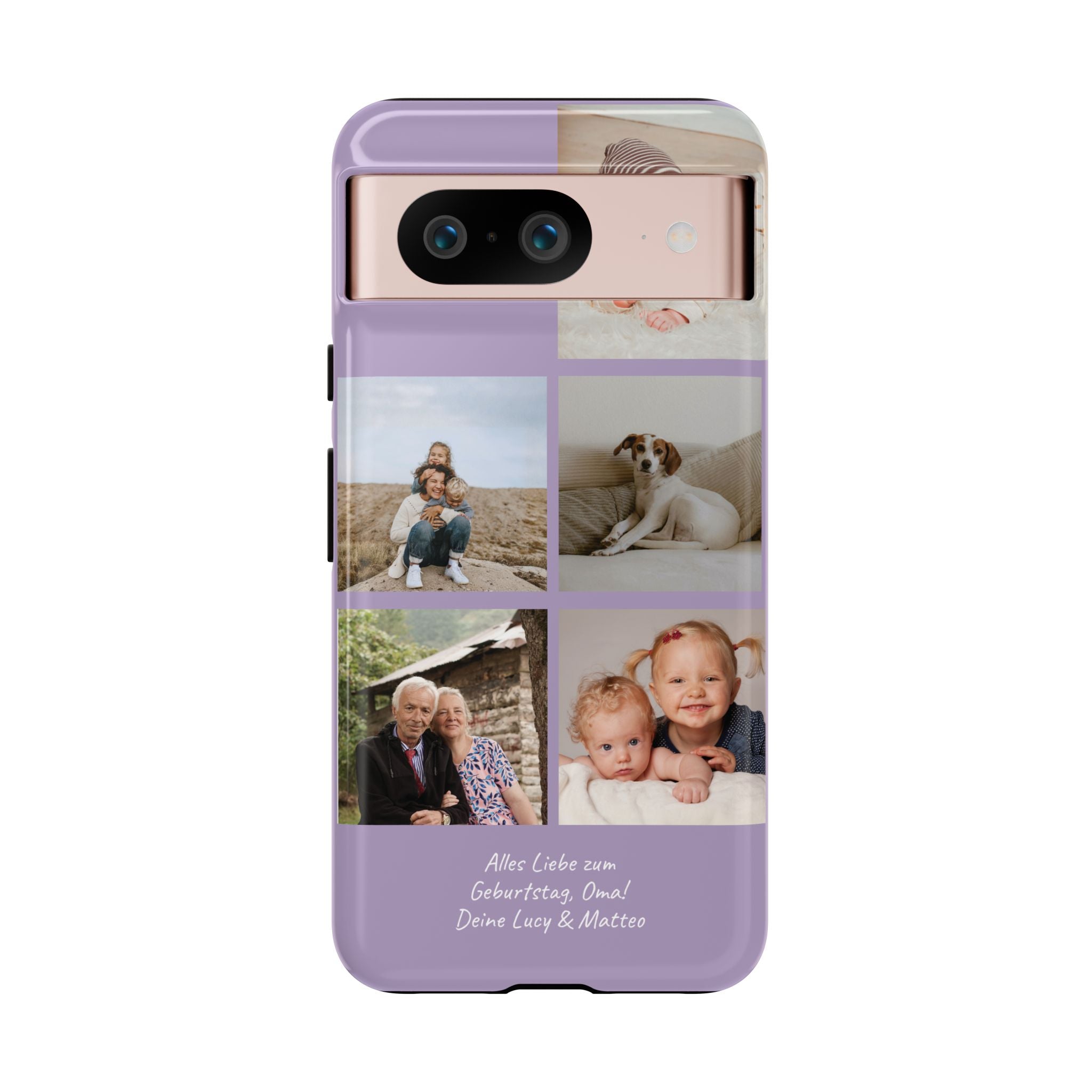 LAVENDEL COLLAGE – Personalisierte Foto Handyhülle mit Dual-Layer-Schutz