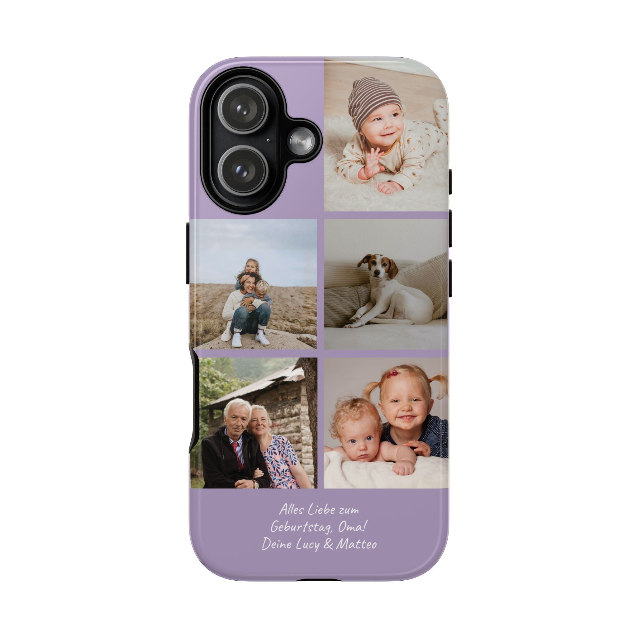 LAVENDEL COLLAGE – Personalisierte Foto Handyhülle mit Dual-Layer-Schutz