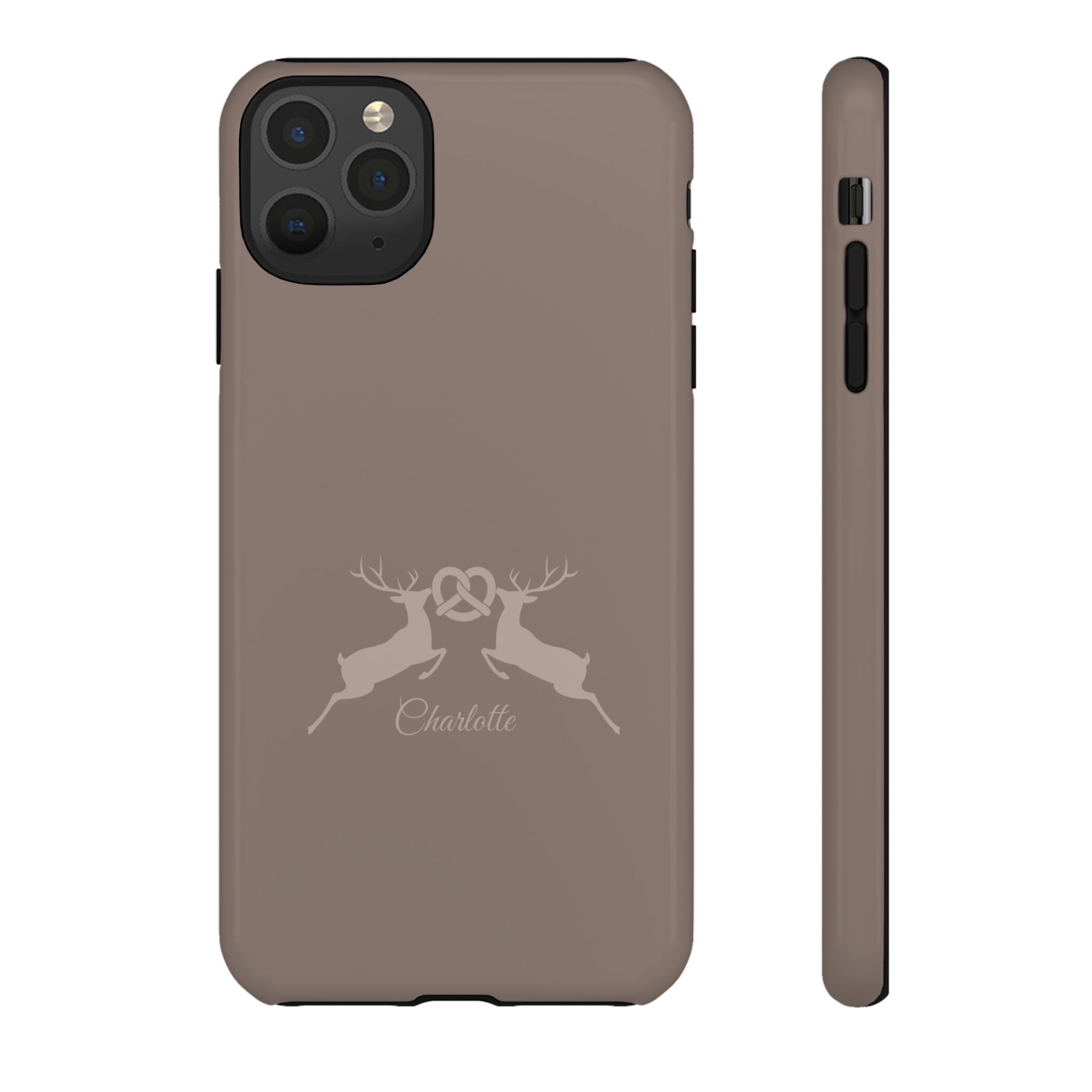 HIRSCH MOCCA – Personalisierte Handyhülle mit Dual-Layer-Schutz
