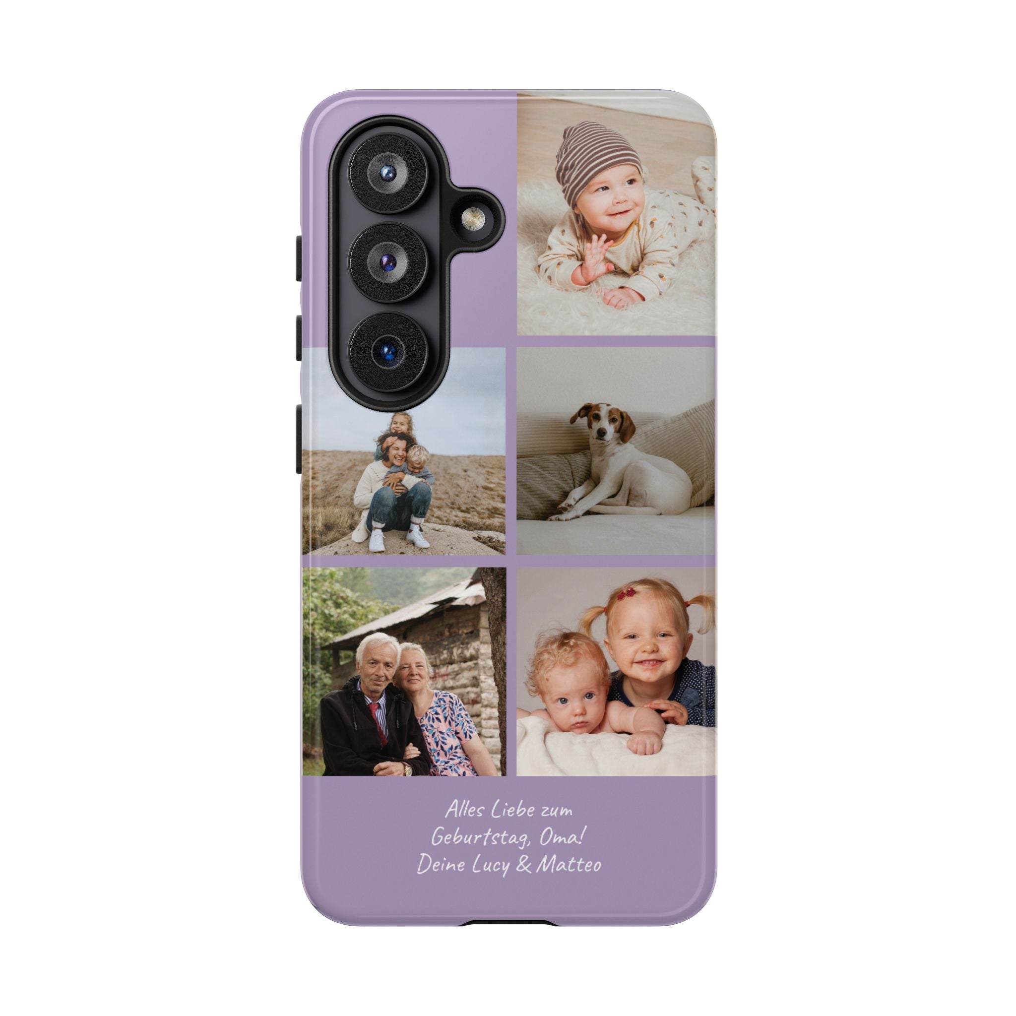 LAVENDEL COLLAGE – Personalisierte Foto Handyhülle mit Dual-Layer-Schutz