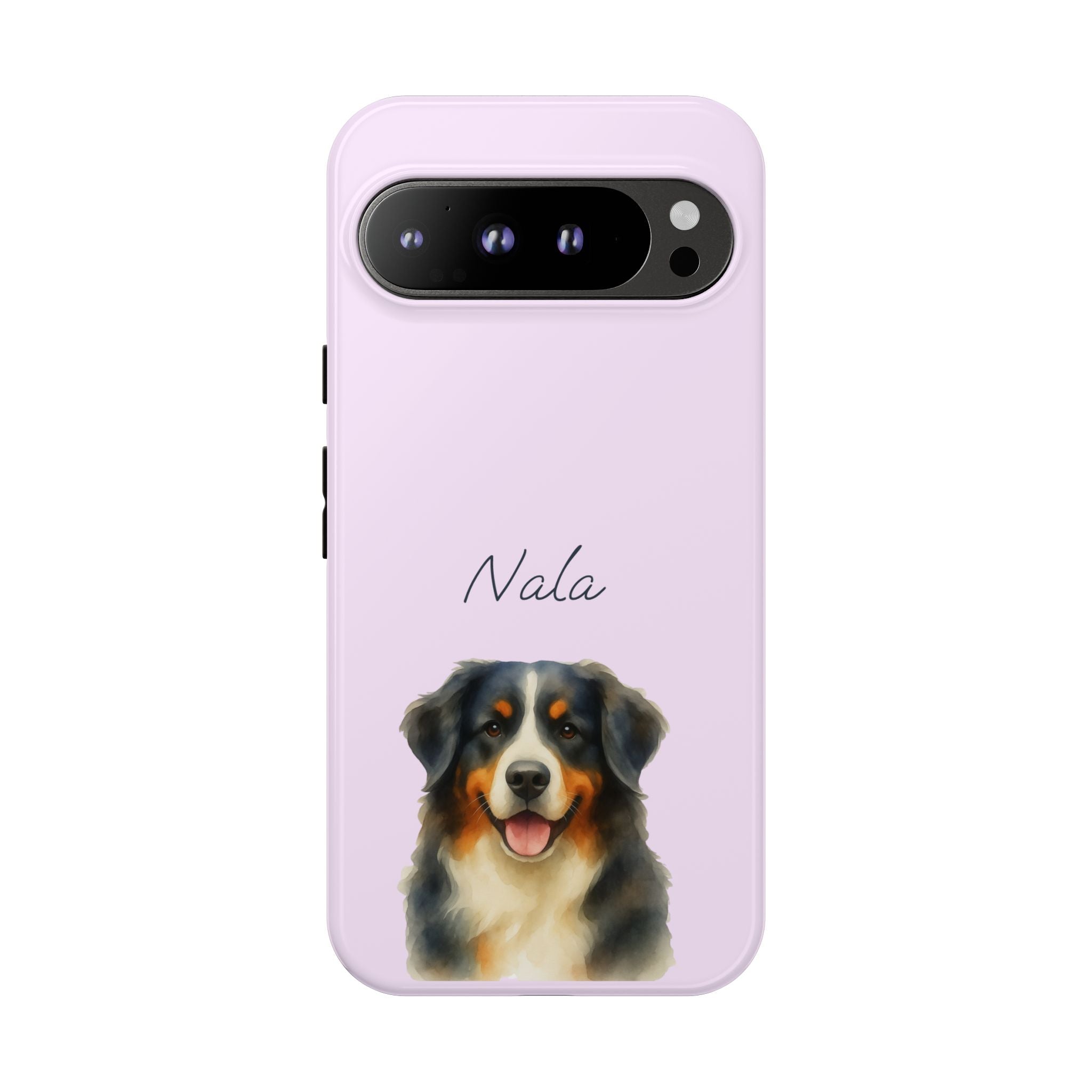 Pet Aquarell Lavendel – Personalisierte Handyhülle mit Dual-Layer-Schutz