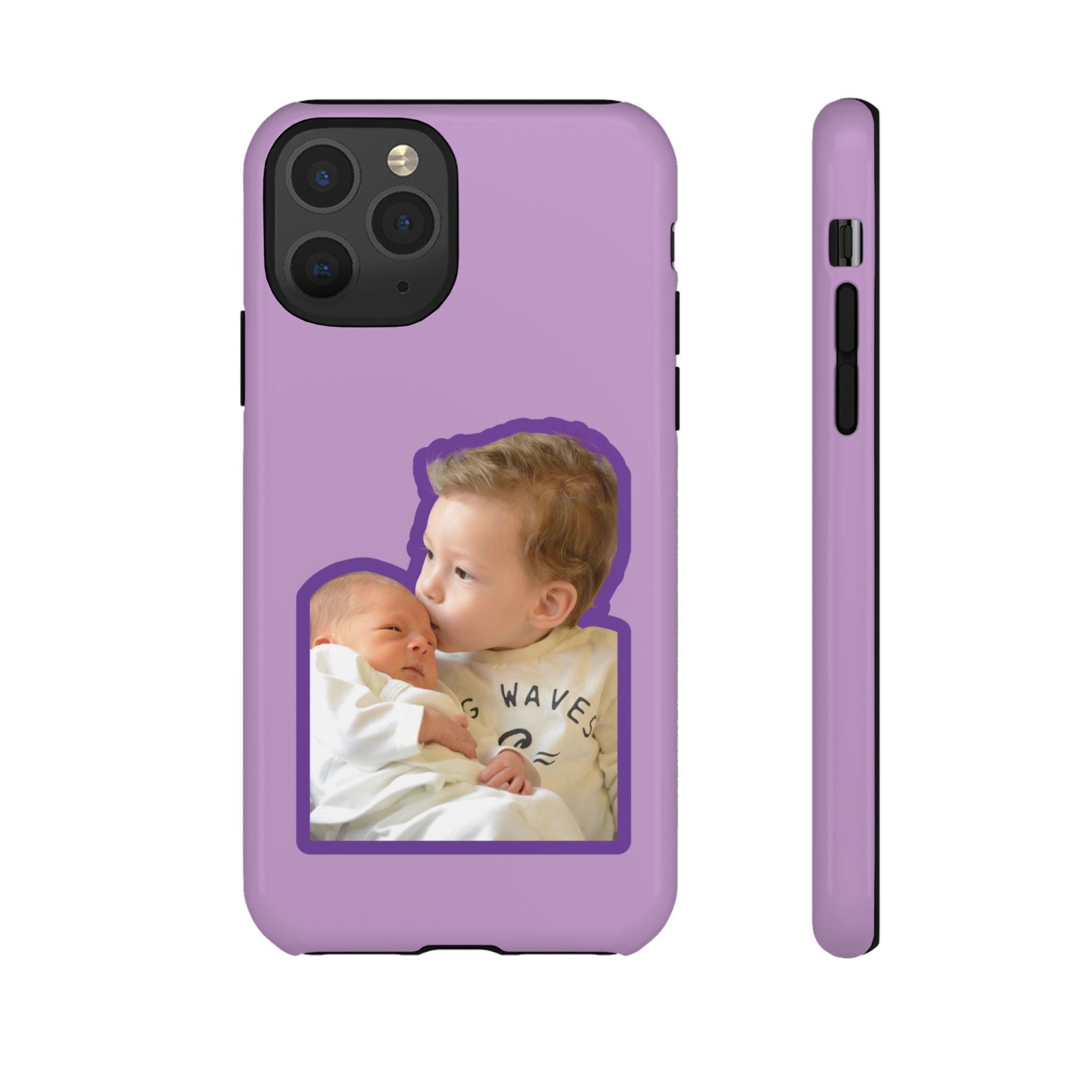 PURPLE CARTOON – Personalisierte Foto Handyhülle mit Dual-Layer-Schutz