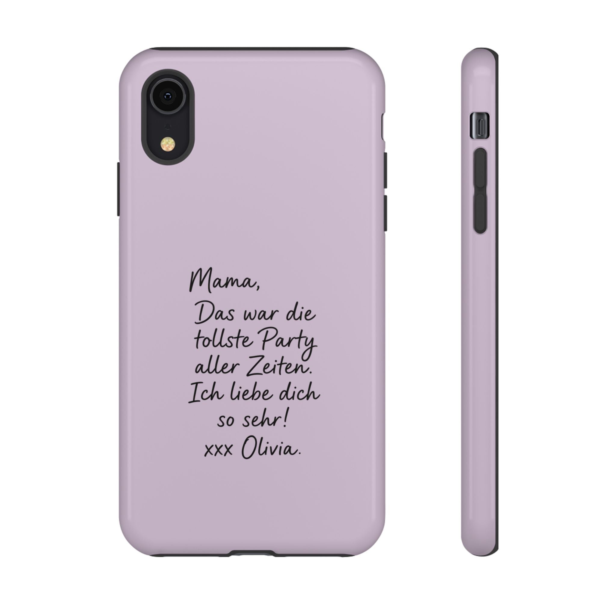 LAVENDER HANDWRITTEN NOTE – Personalisierte Handyhülle mit Dual-Layer-Schutz