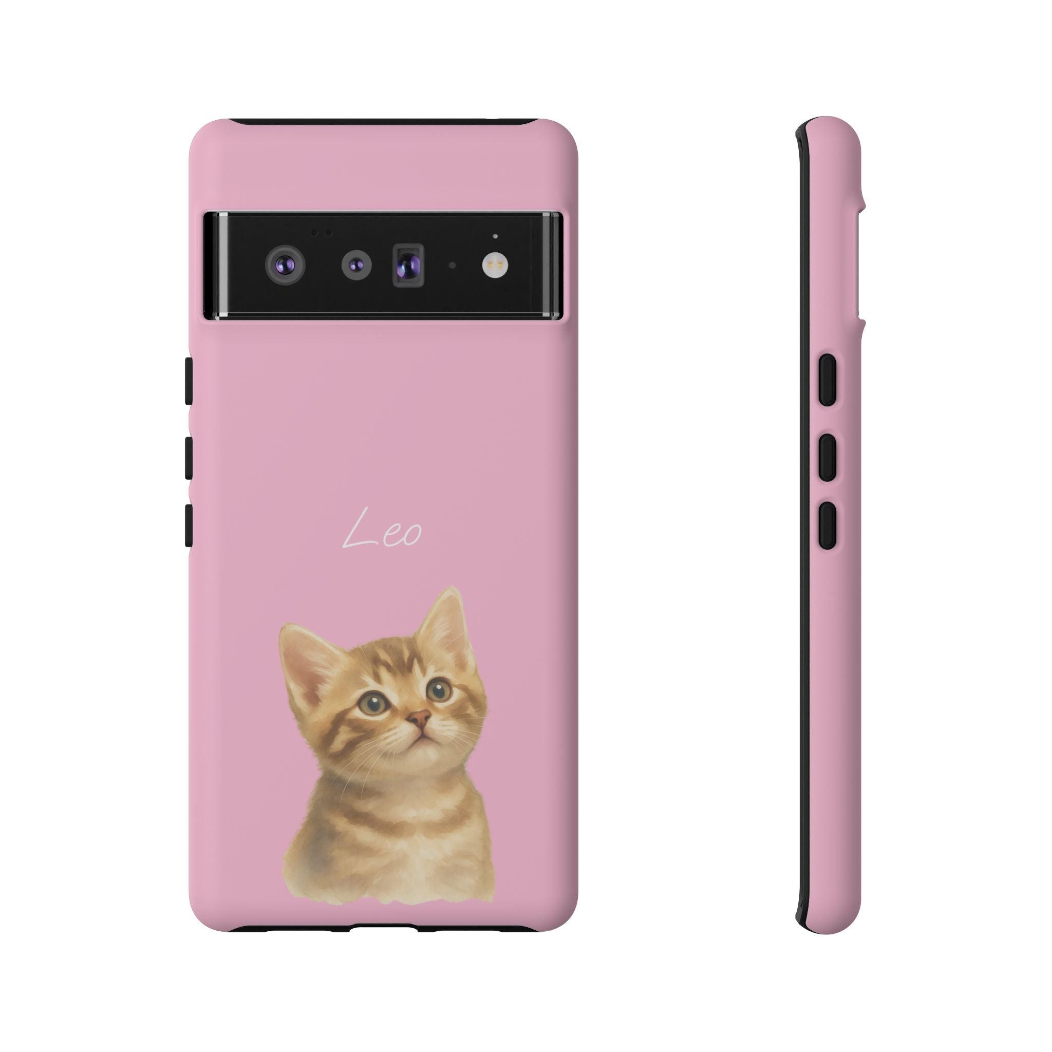 PET AQUARELL PINK – Personalisierte Handyhülle mit Dual-Layer-Schutz