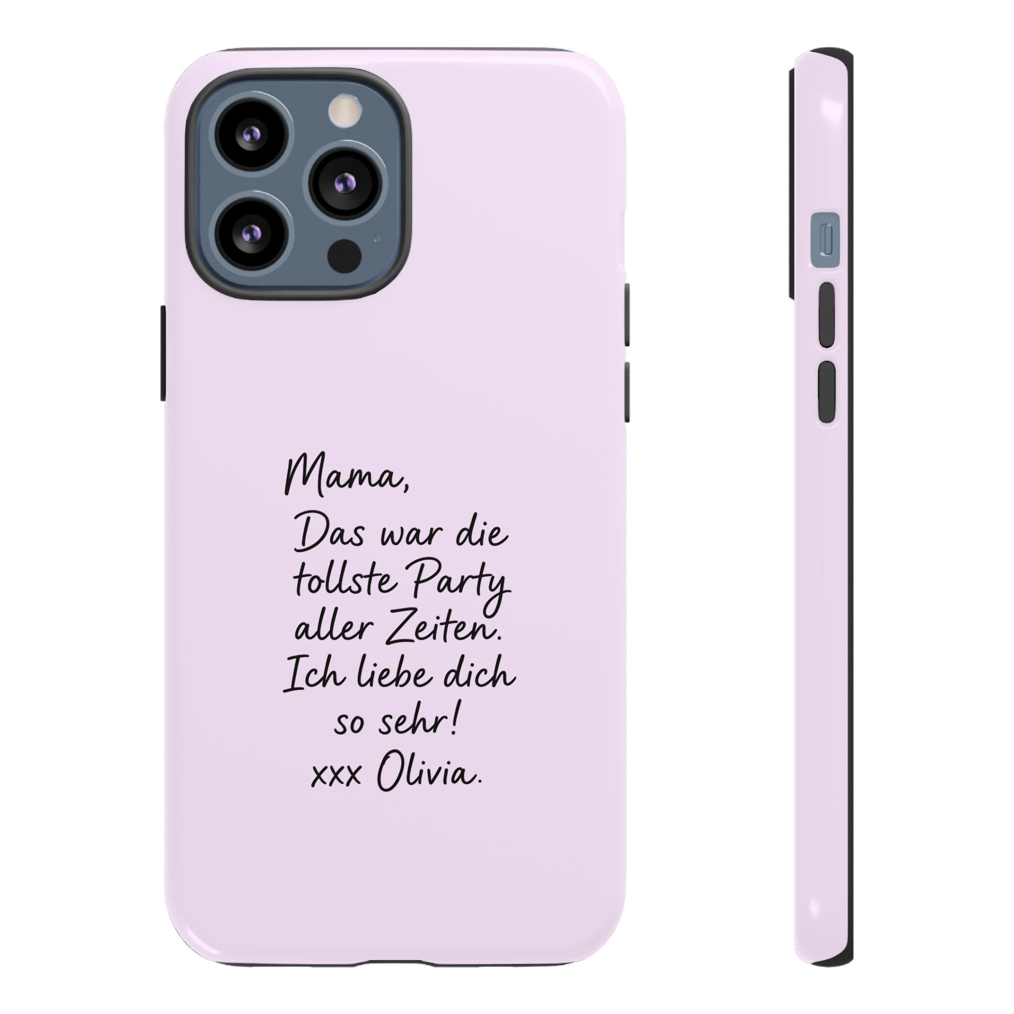 LAVENDEL mit handgeschriebener Notiz – Personalisierte Handyhülle mit Dual-Layer-Schutz