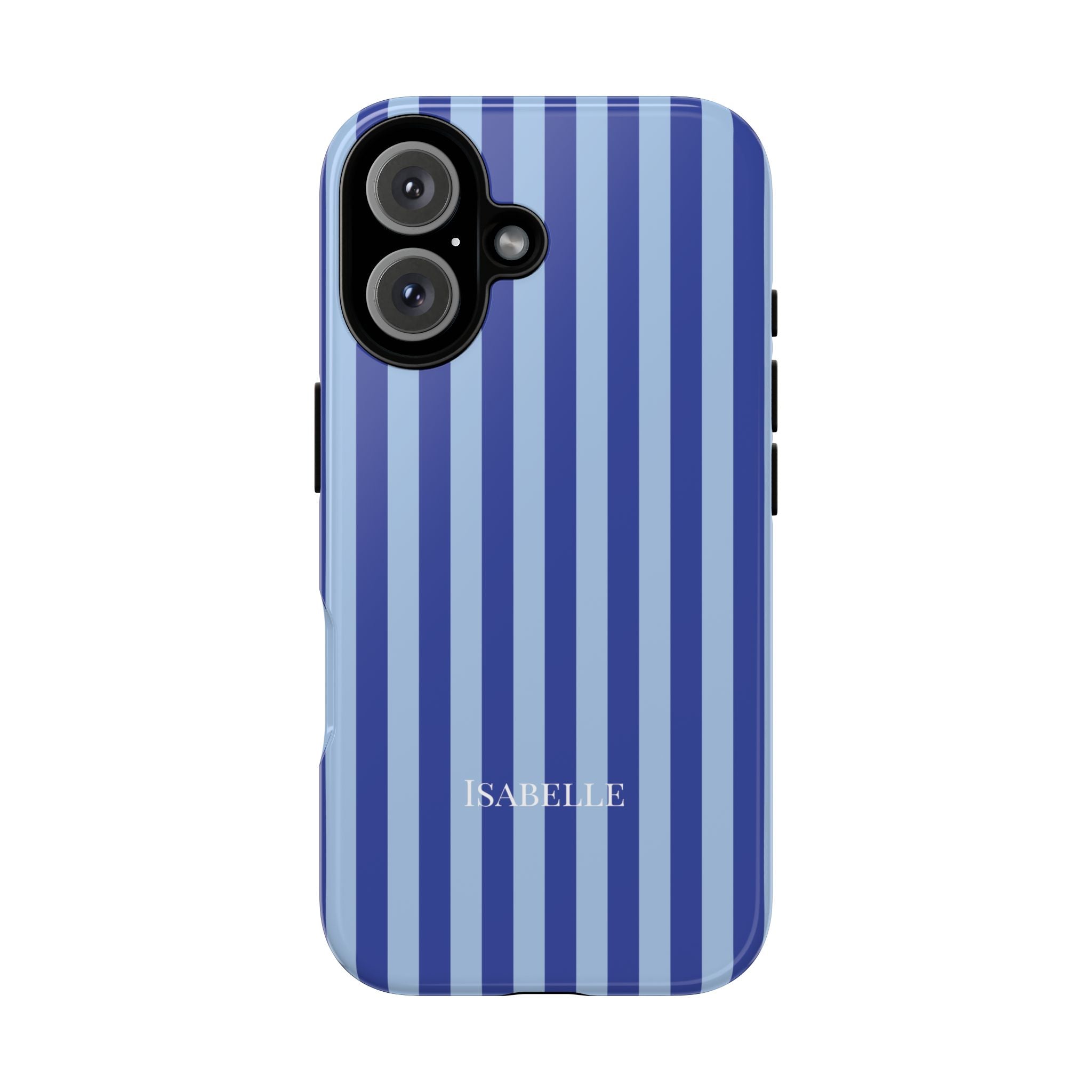 OCEAN BLUE STRIPES – Personalisierte Handyhülle mit Dual-Layer-Schutz